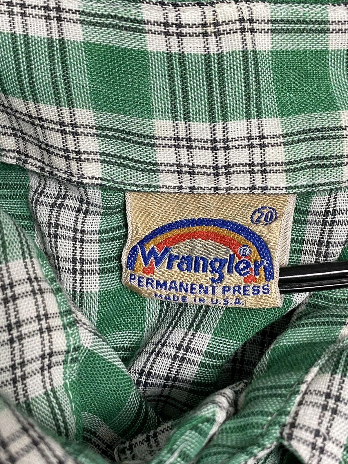 Wrangler VTG 70s Wrangler Snap Western Plaid Short Sleeve Shirt sz 20 Size S / US 4 / IT 40 - 18 Thumbnail