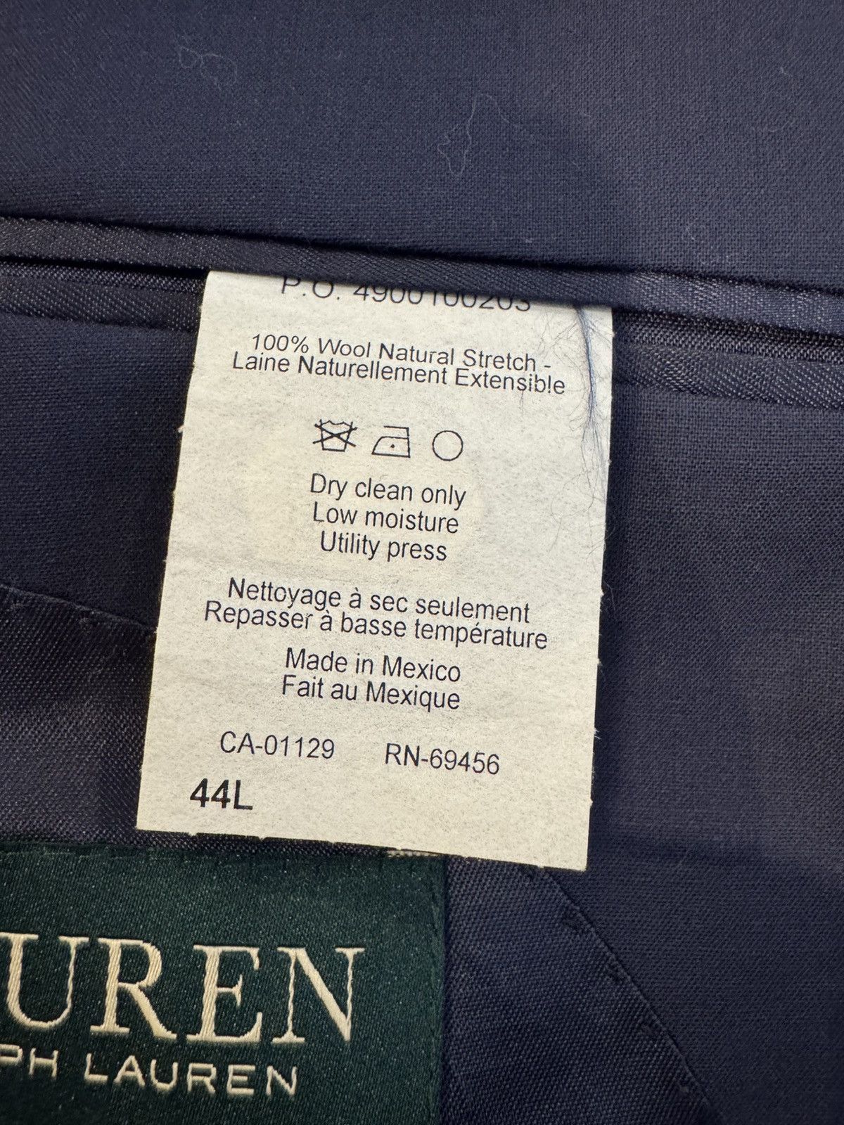 Ralph Lauren NEW Navy Suit Size 44L - 7 Thumbnail