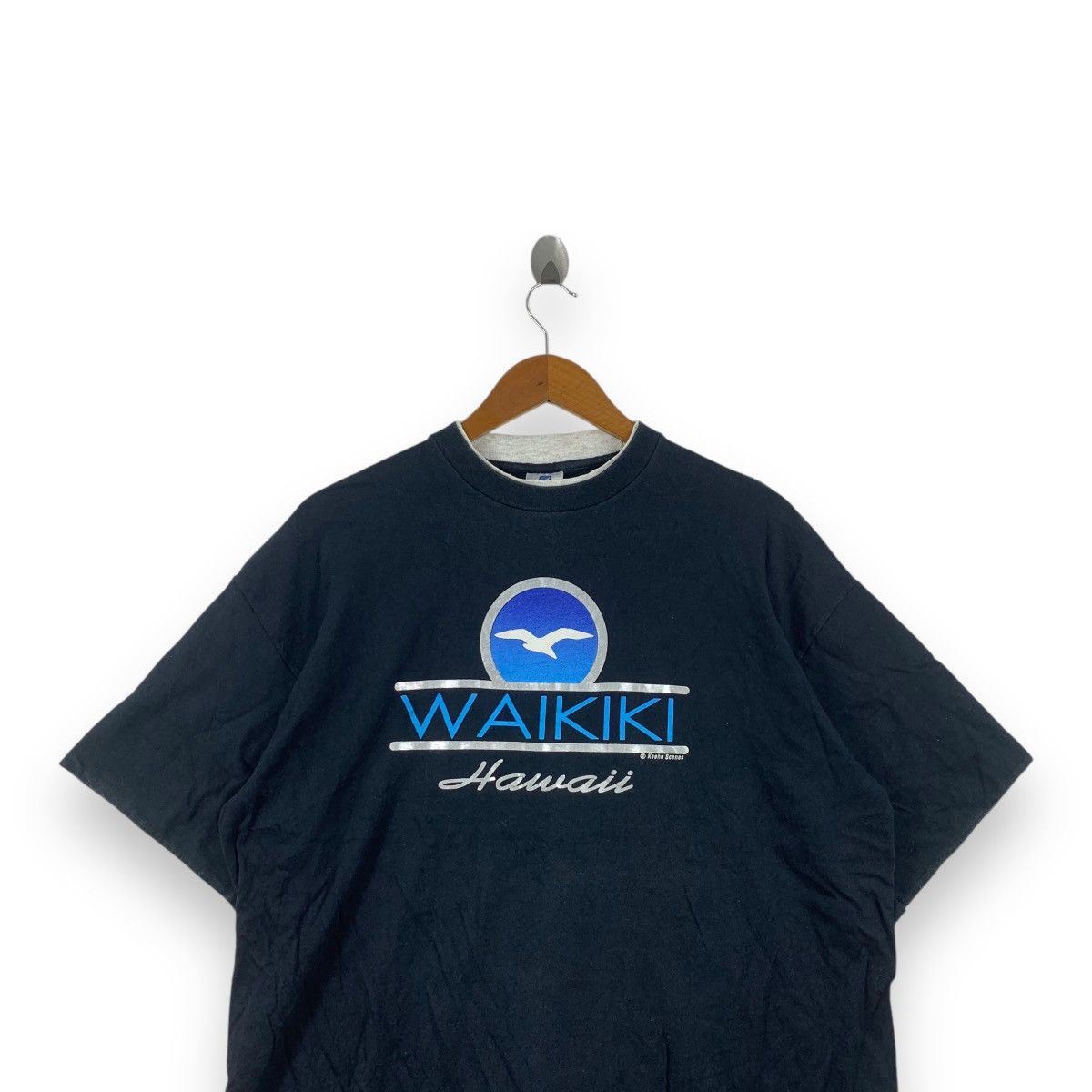 Vintage Vintage 90’ WAIKIKI HAWAII Made In USA Belton Tee Shirt Top Size US XL / EU 56 / 4 - 2 Thumbnail