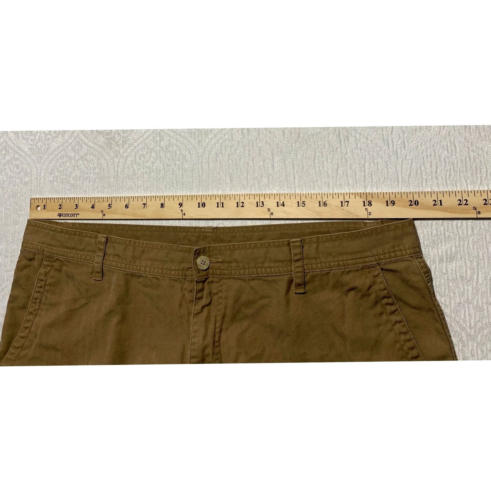 Vintage Ashworth Mens 40 W Khaki Brown 100% Cotton Flat Front Golf Chino Shorts Classic Size US 40 / EU 56 - 3 Thumbnail