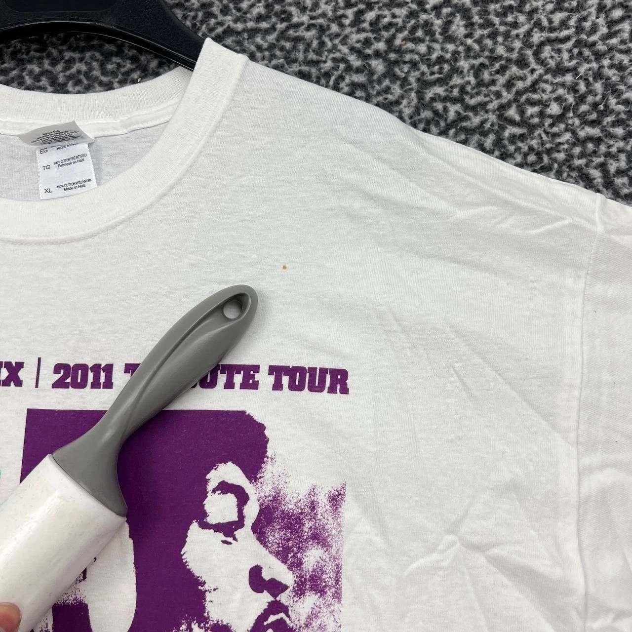 Gildan Vintage Experience Jimi Hendrix Shirt Men XL White Gildan Size US XL / EU 56 / 4 - 4 Thumbnail