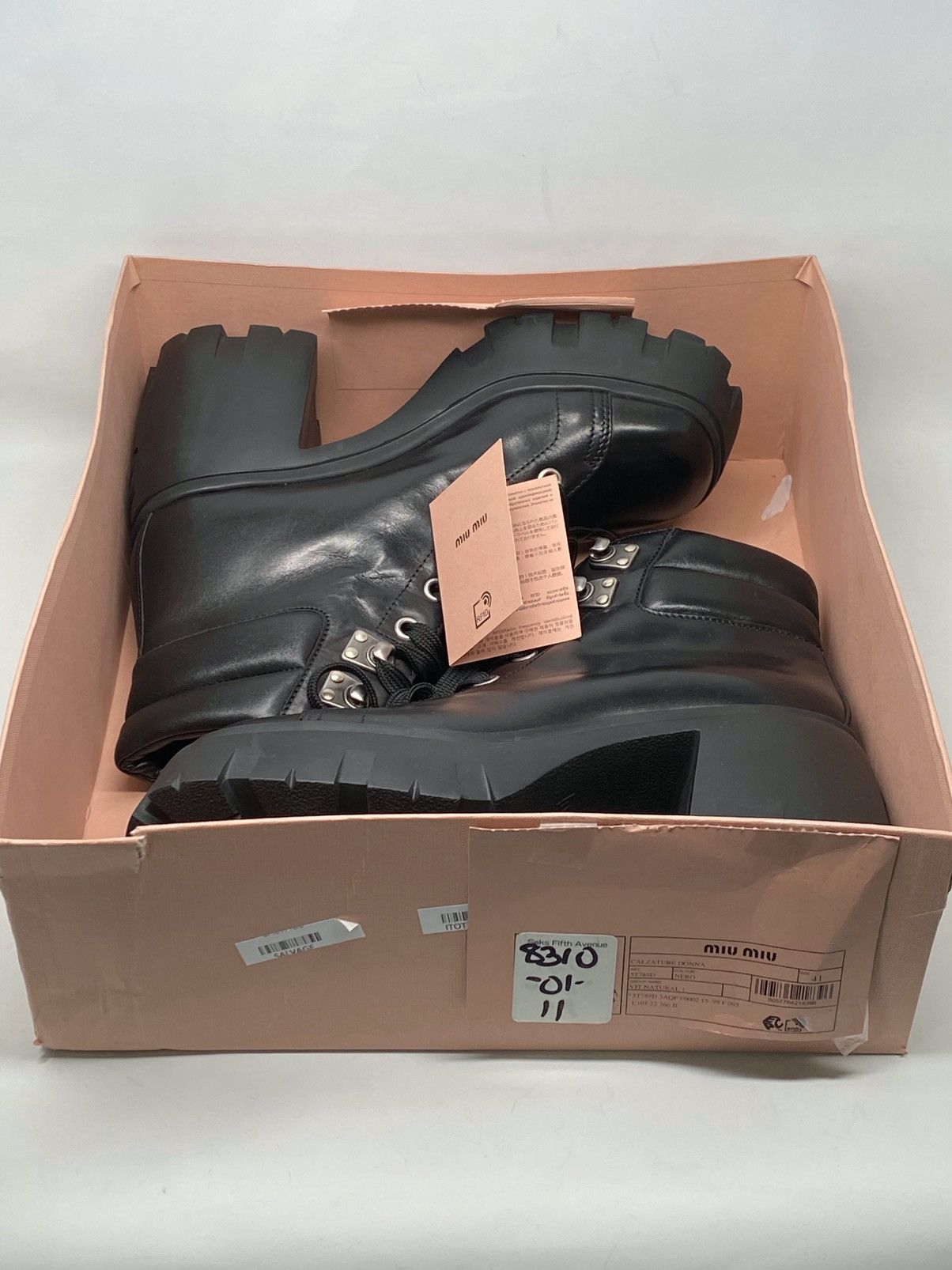 Miu Miu Miu Miu Block Heel Platform Combat Boots size 41 Size US 11 / IT 41 - 16 Thumbnail