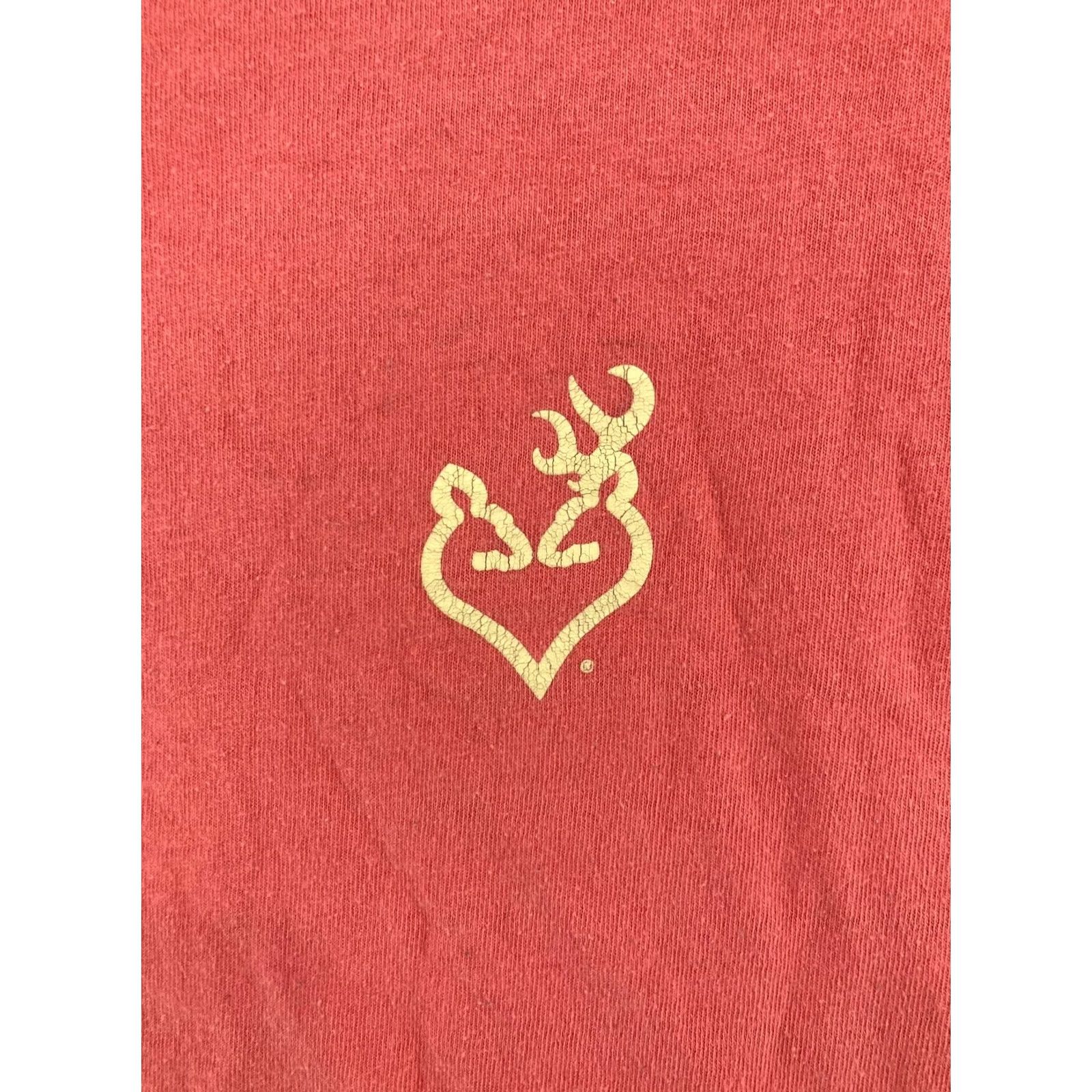 Vintage Browning Womens T-Shirt Large Pink Logo Outdoor Hunting Size L / US 10 / IT 46 - 4 Thumbnail