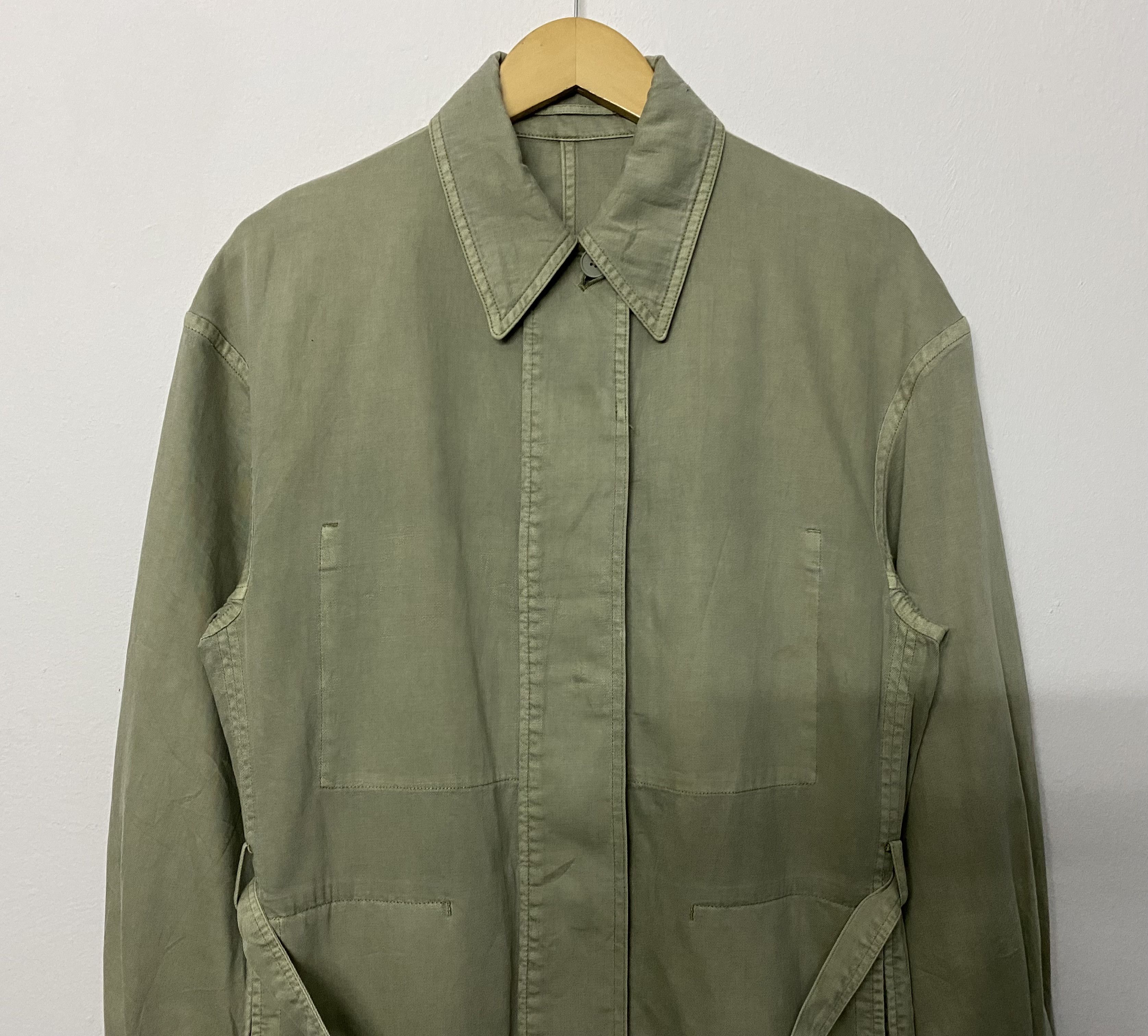 Lemaire × Uniqlo Uniqlo U Christophe Lemaire Green Belted Trench Coat Jacket Size M / US 6-8 / IT 42-44 - 3 Thumbnail