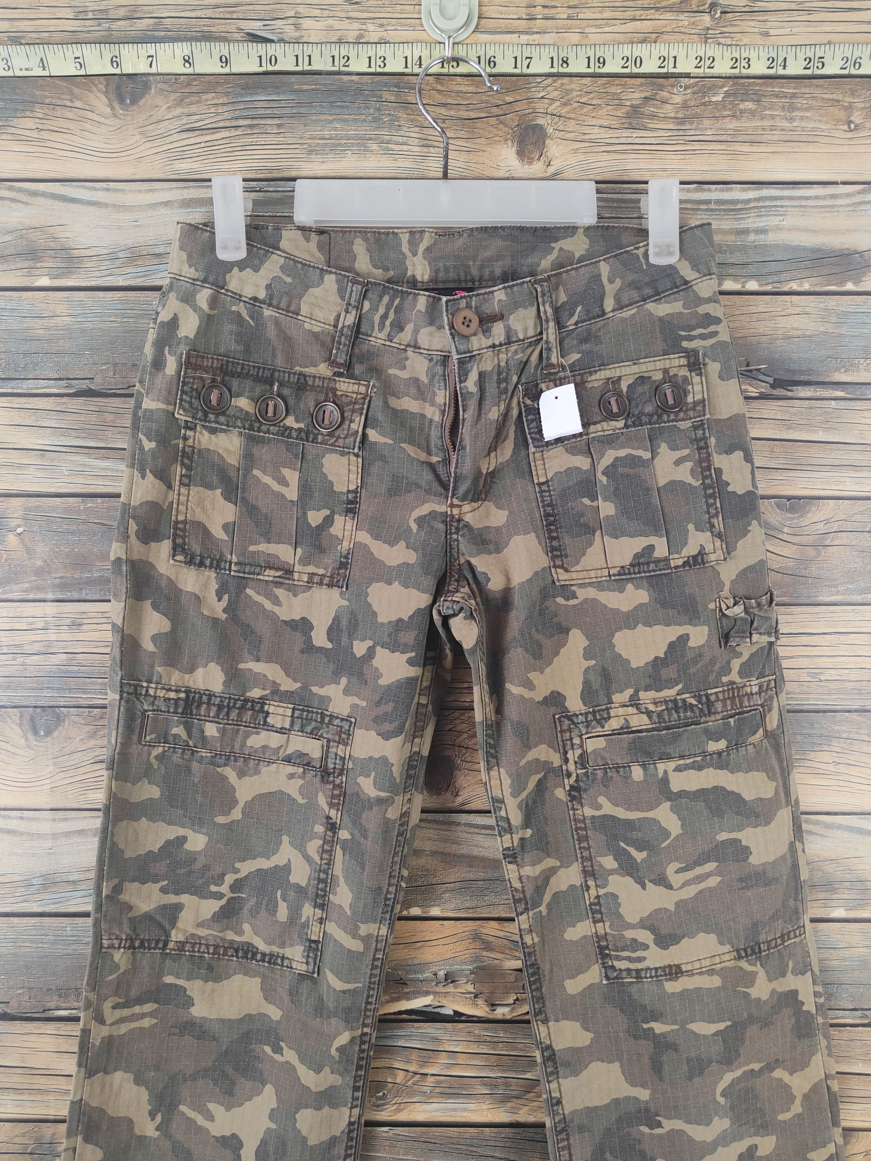 X-Girl DL x-girl Camouflage Multipocket Tactical Cargo Pants #2035 Size 29" - 2 Thumbnail