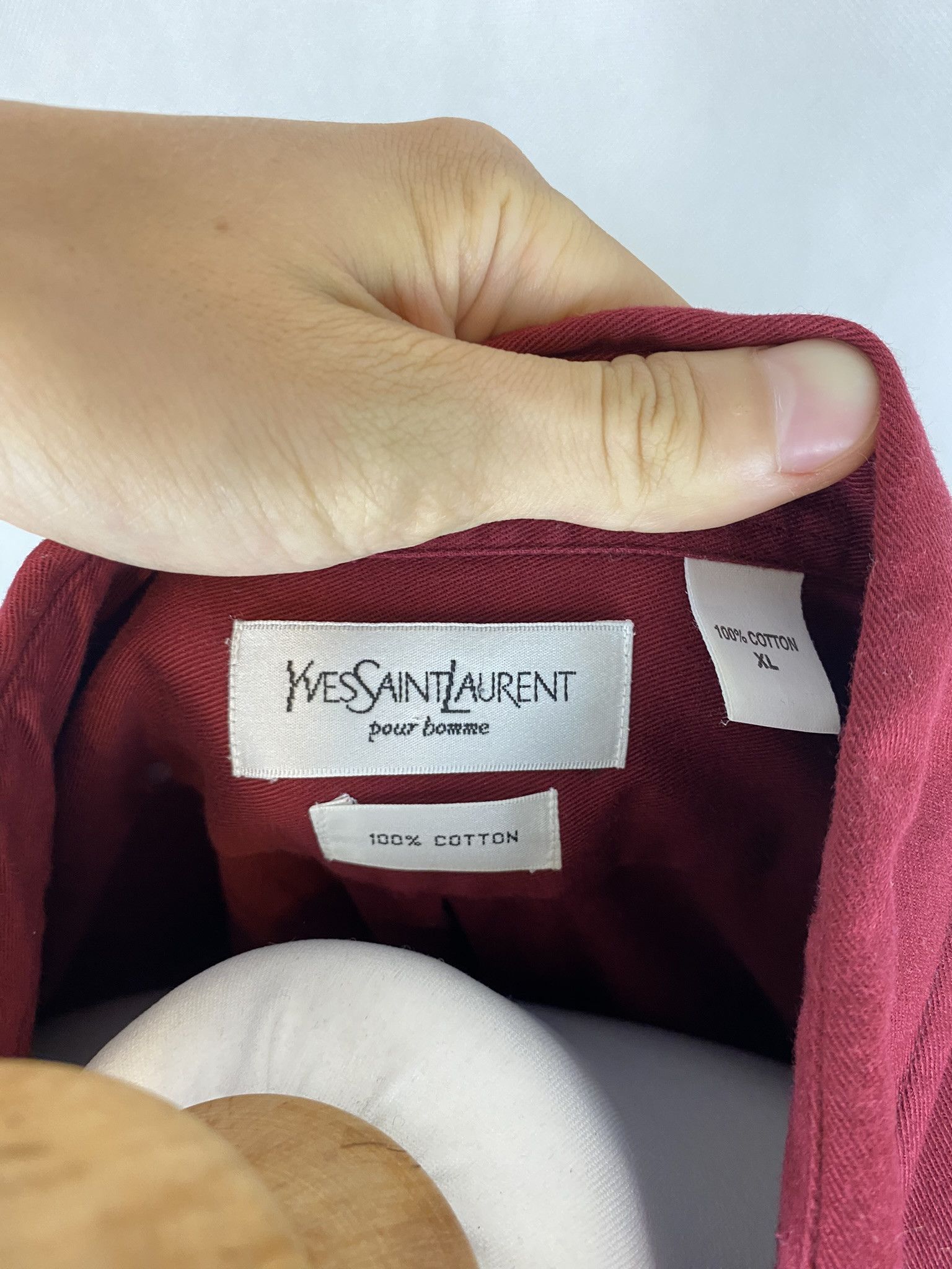 Vintage × Yves Saint Laurent yves saint lauren pour homme overshirt shirt heavy cotton Size US XL / EU 56 / 4 - 10 Thumbnail