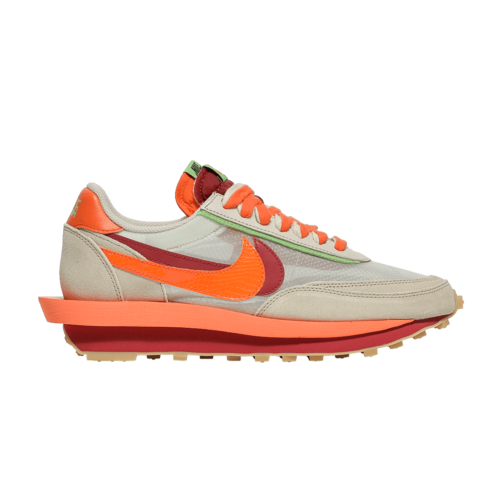 image of Sacai X Clot X Ldwaffle Net Orange Blaze Shoes, Men's (Size 10)