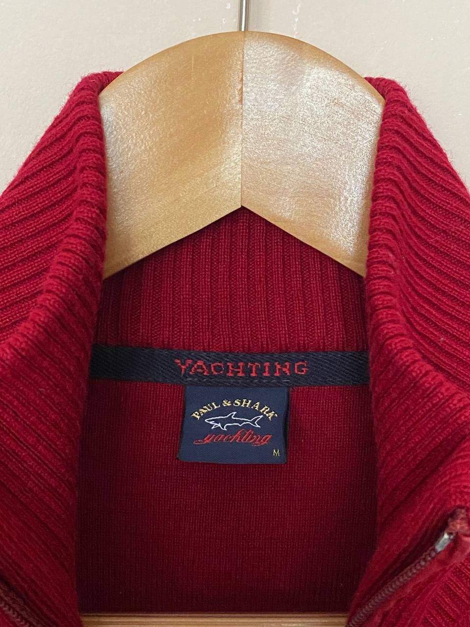 Paul & Shark RRP 530$ PAUL& SHARK WOOL FULL ZIP SWEATER WITH ICONIC BADGE Size US M / EU 48-50 / 2 - 8 Thumbnail