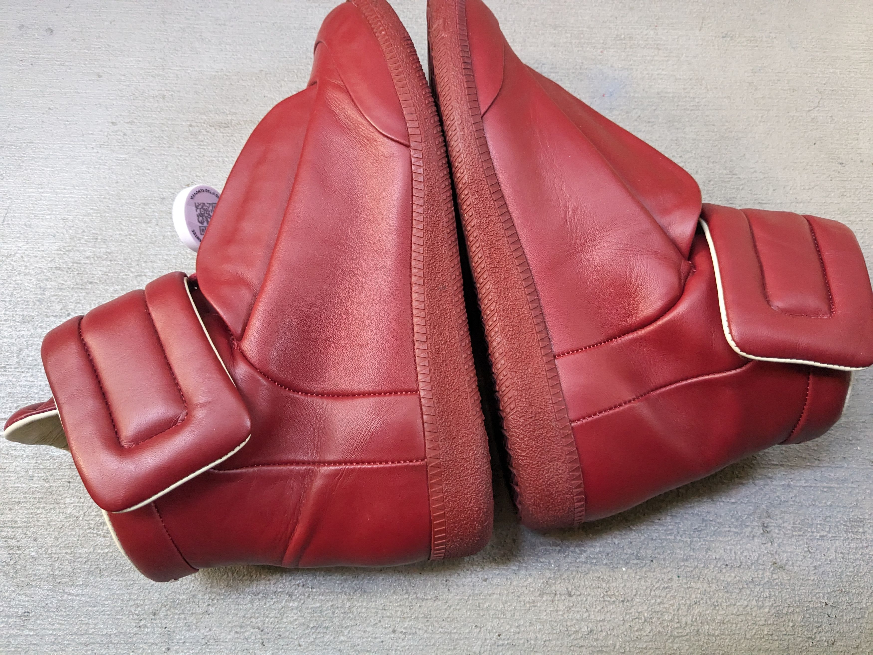 Maison Margiela Maison Margiela Future 9 Red Leather High Tops Size US 9 / EU 42 - 7 Thumbnail