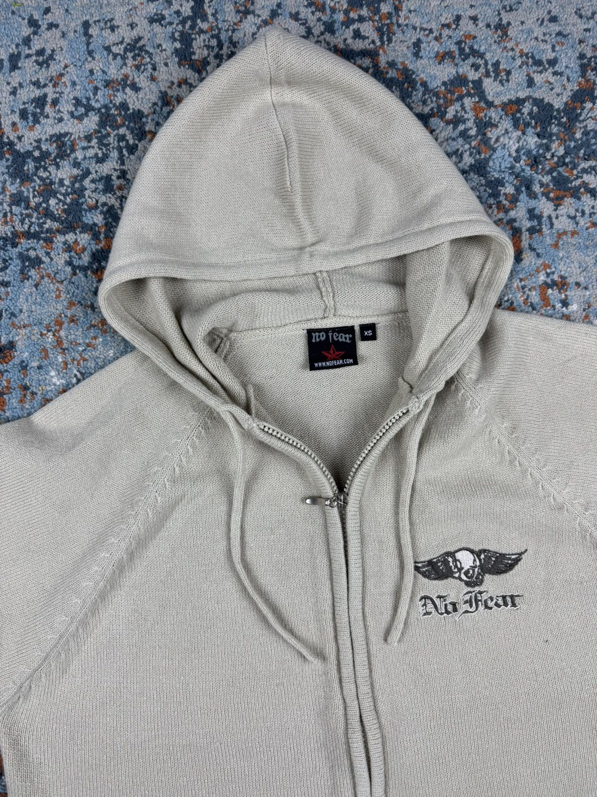 No Fear × Vintage Vintage 00s No Fear spellout sweater knit zip hoodie skate Size US M / EU 48-50 / 2 - 11 Thumbnail