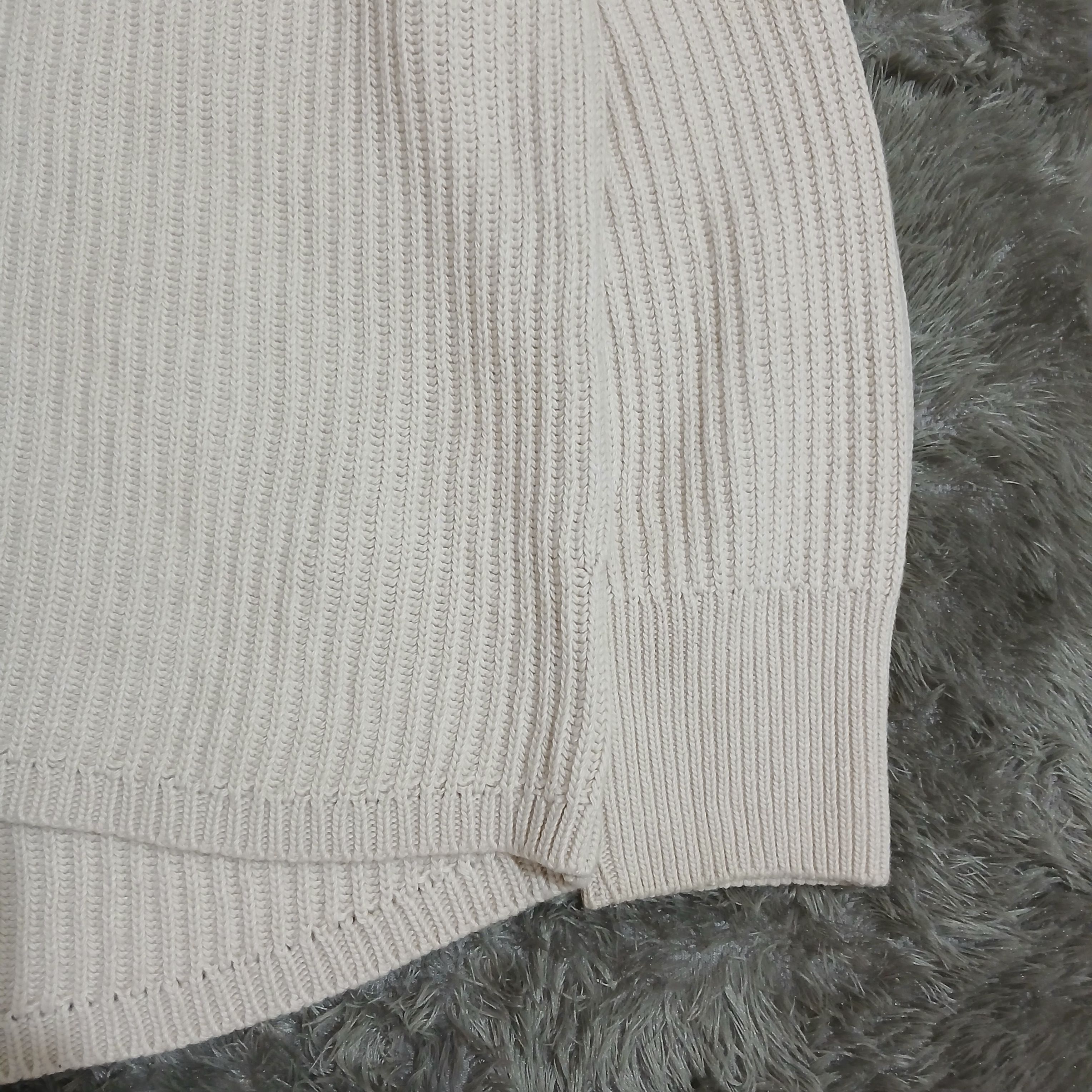 Massimo Dutti Massimo Dutti Double Zipper Knit Cream Sweater Size M / US 6-8 / IT 42-44 - 8 Thumbnail
