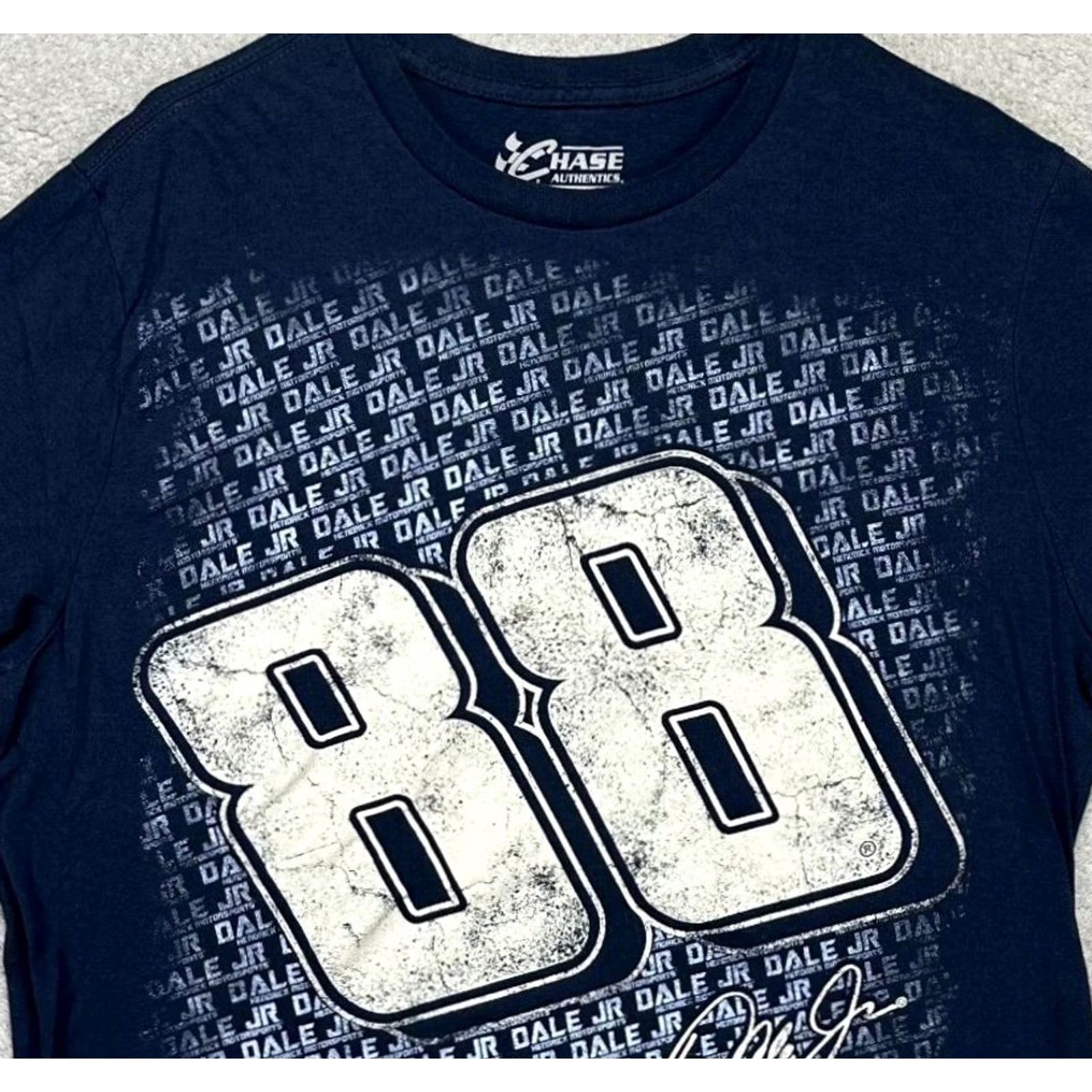 Vintage Chase Nascar Shirt Adult XL Navy Blue Dale Earnhardt Jr T-Shirt Short Sleeve Men Size US XL / EU 56 / 4 - 2 Thumbnail