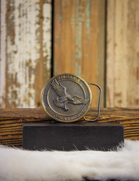 Vintage Vintage Sea Eagle Brass Belt Buckle