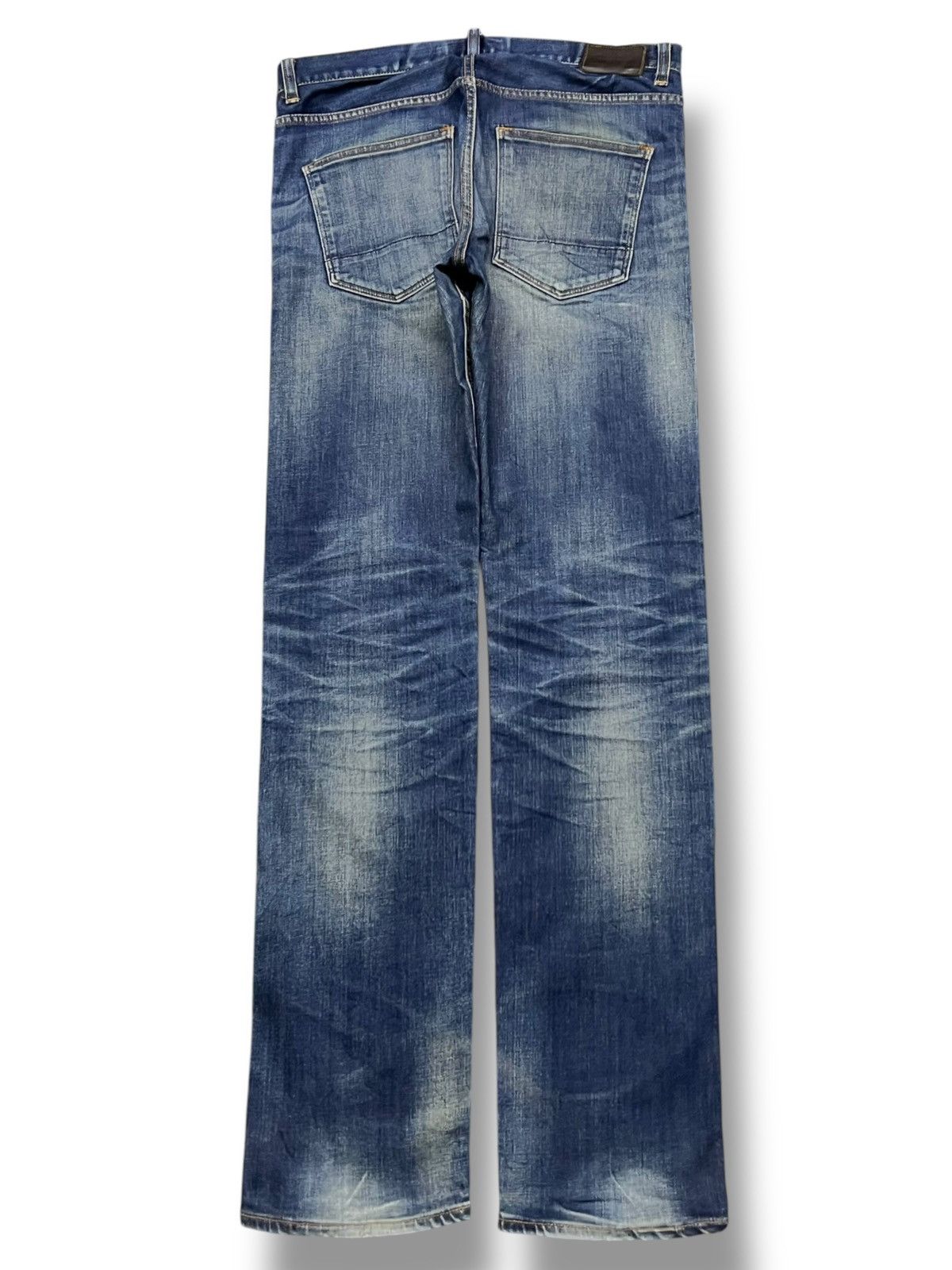 Japanese Brand Flash Report Vintage Japan - Faded Blue Wash Style Jeans Size US 35 - 3 Thumbnail