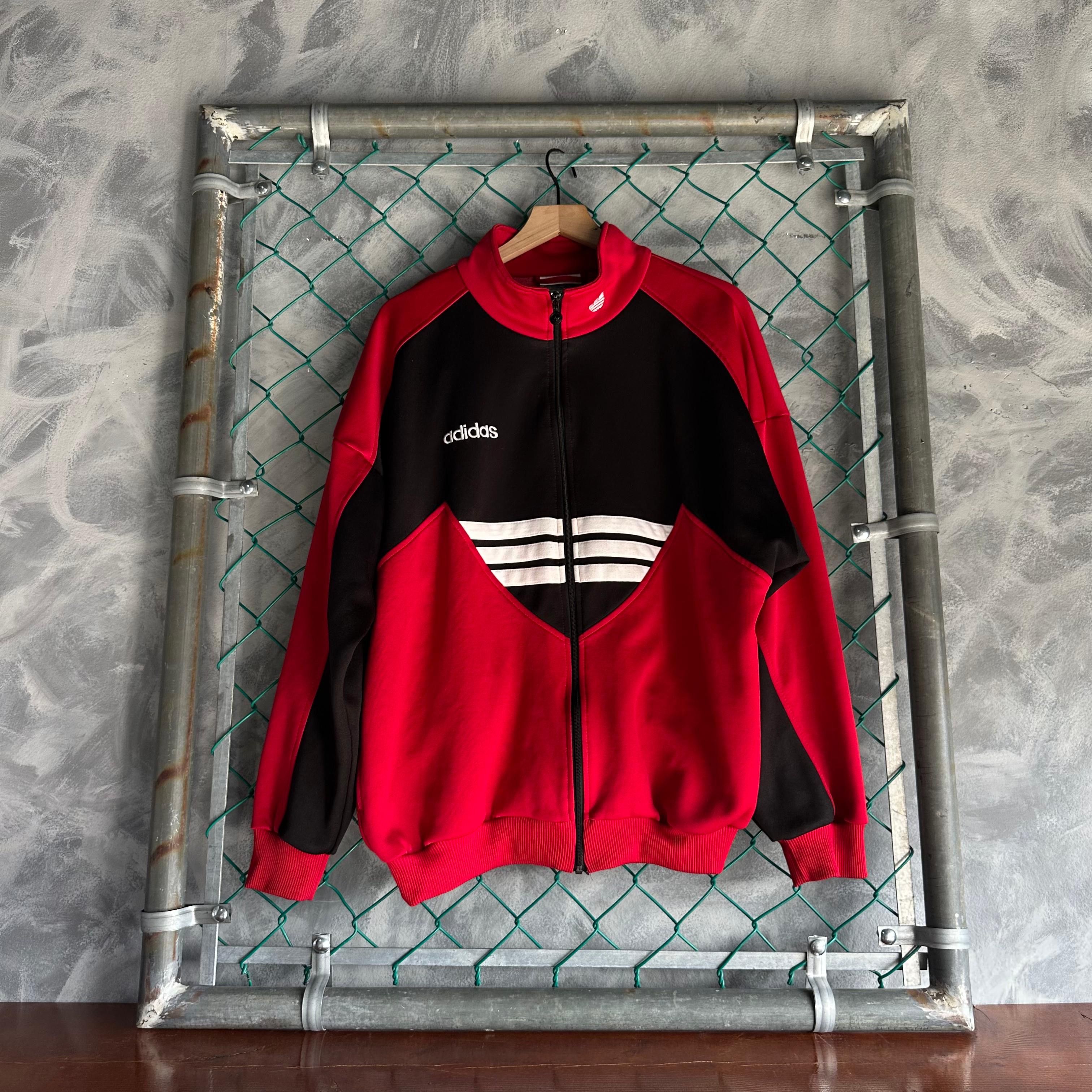 Adidas Vintage Adidas Track Jacket Red University Of New England Size US L / EU 52-54 / 3 - 1 Thumbnail