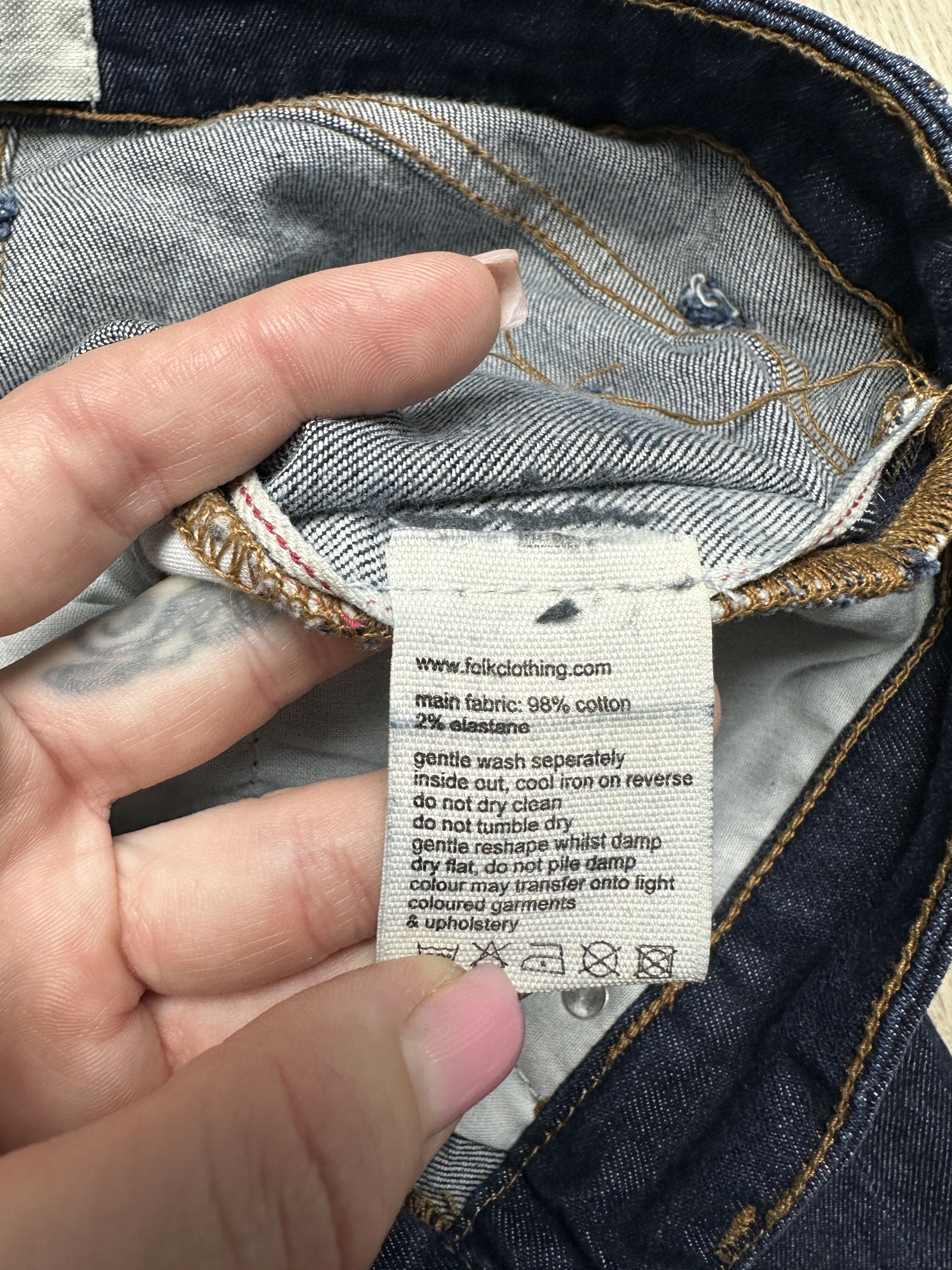 Folk Folk Mens Denim Pants Jeans Size US 34 / EU 50 - 6 Thumbnail