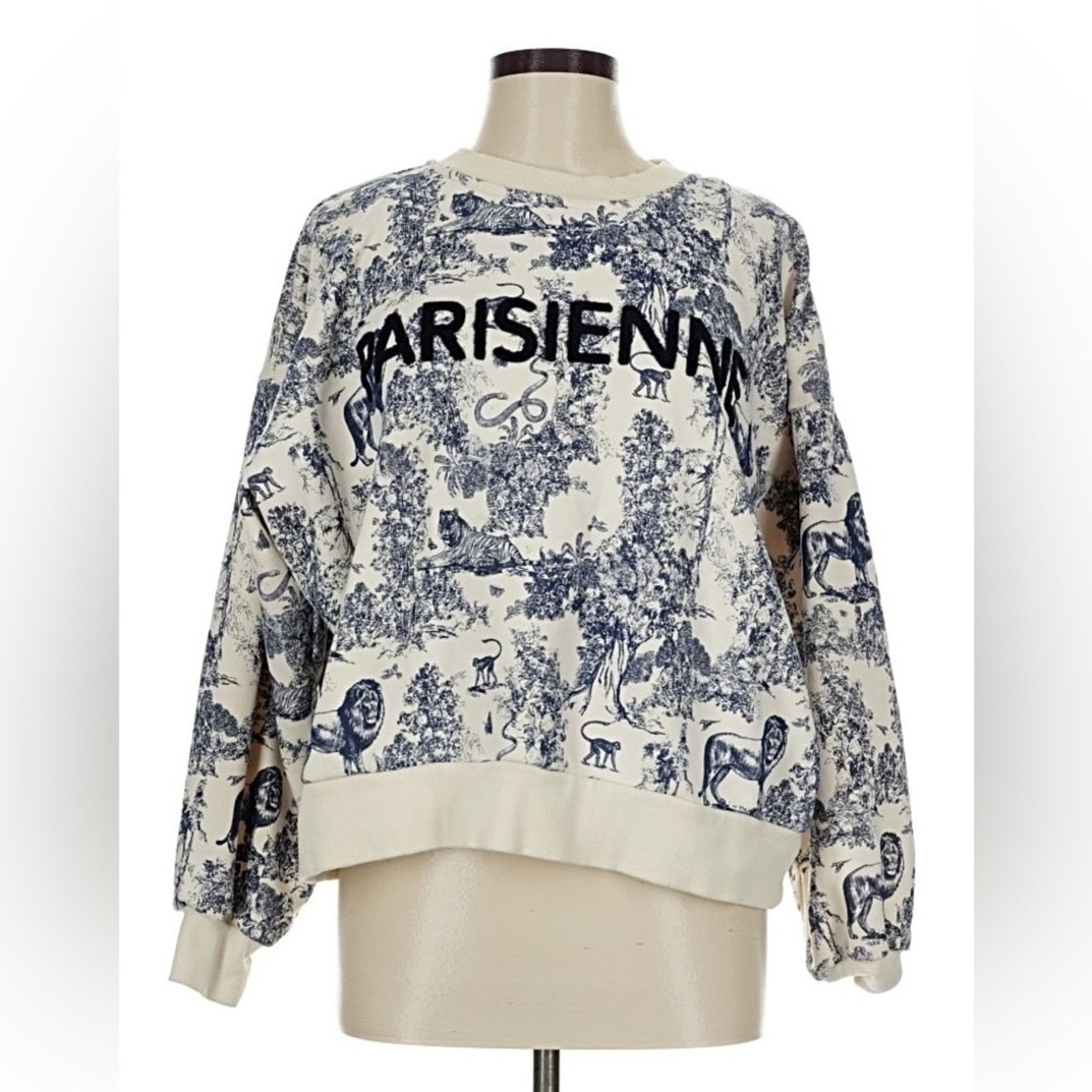 Other Ell and emm Parisienne blue white toile sweatshirt M/L Size L / US 10 / IT 46 - 1 Thumbnail