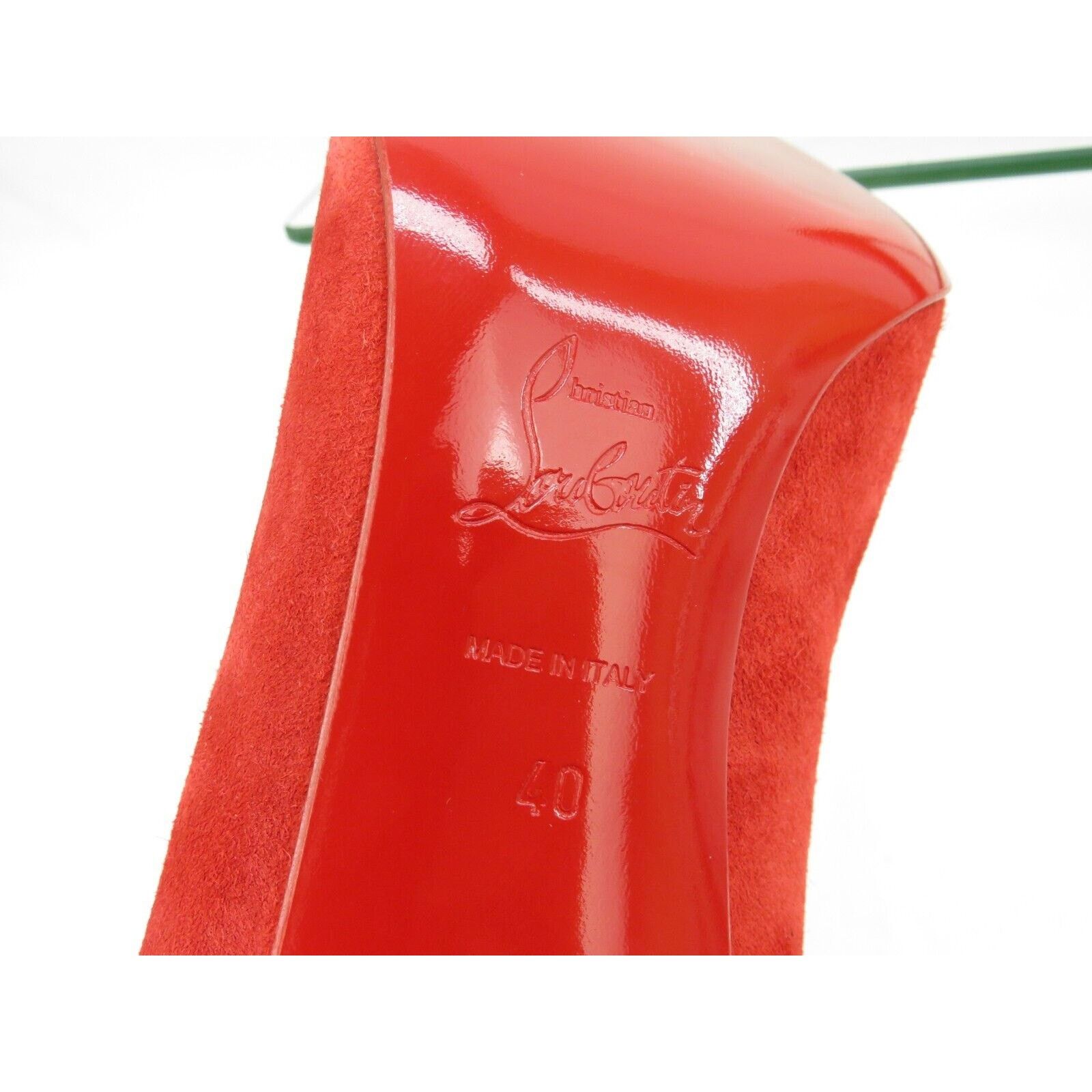 Christian Louboutin SCALOPUMP 85 RED SUEDE LEATHER LACE TIE POINTED TOE PUMPS 40 Size US 10 / IT 40 - 11 Thumbnail