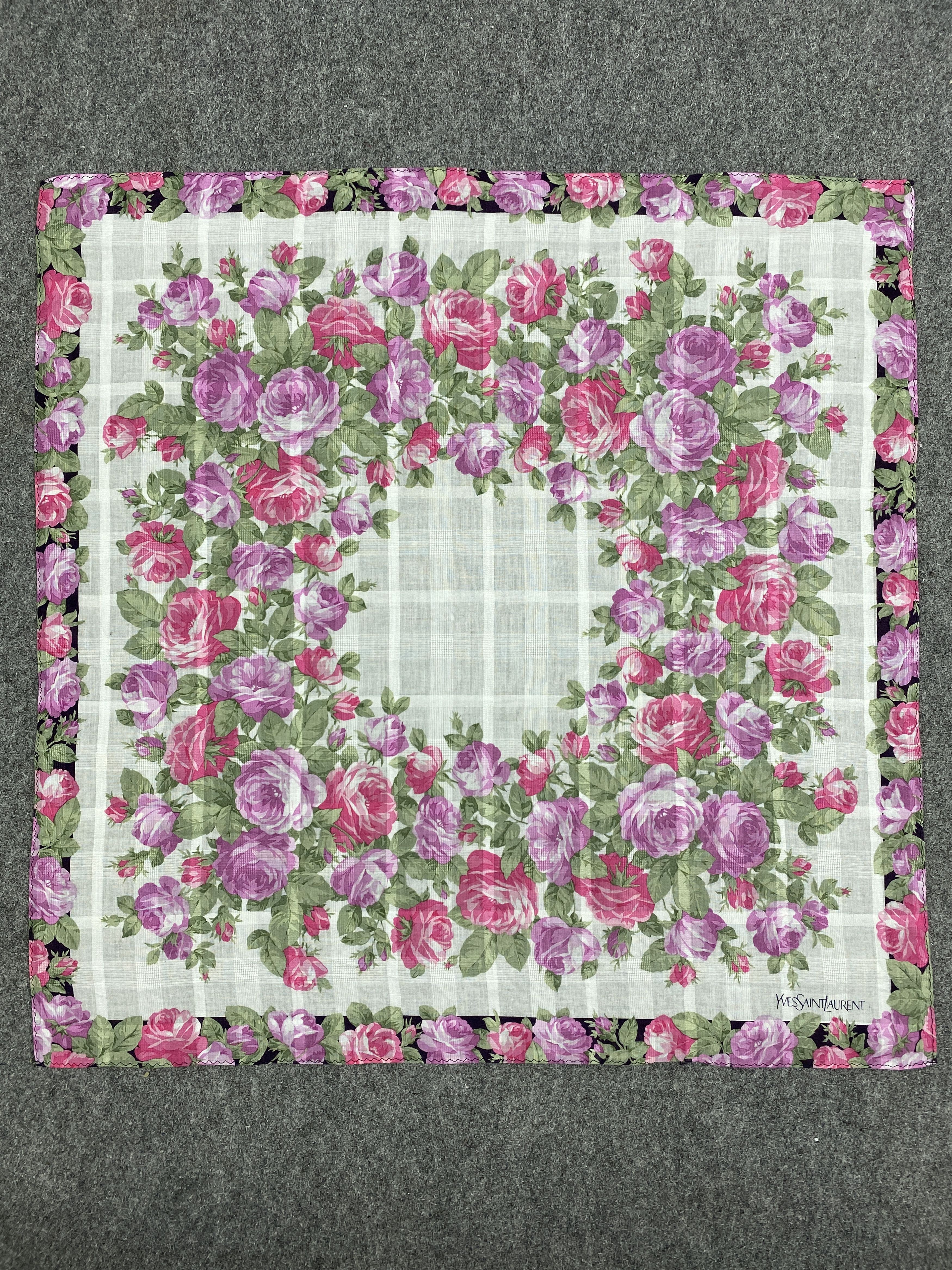 Yves Saint Laurent Yves Saint Laurent Handkerchief / Neckerchief HKC0631 Size ONE SIZE - 4 Thumbnail