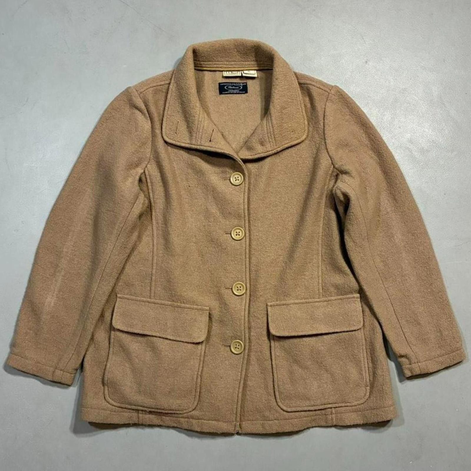 L.L. Bean L.L. Bean Freeport Maine Women’s Wool Plaid Hooded Coat — Size XL / US 12-14 / IT 48-50 - 1 Thumbnail