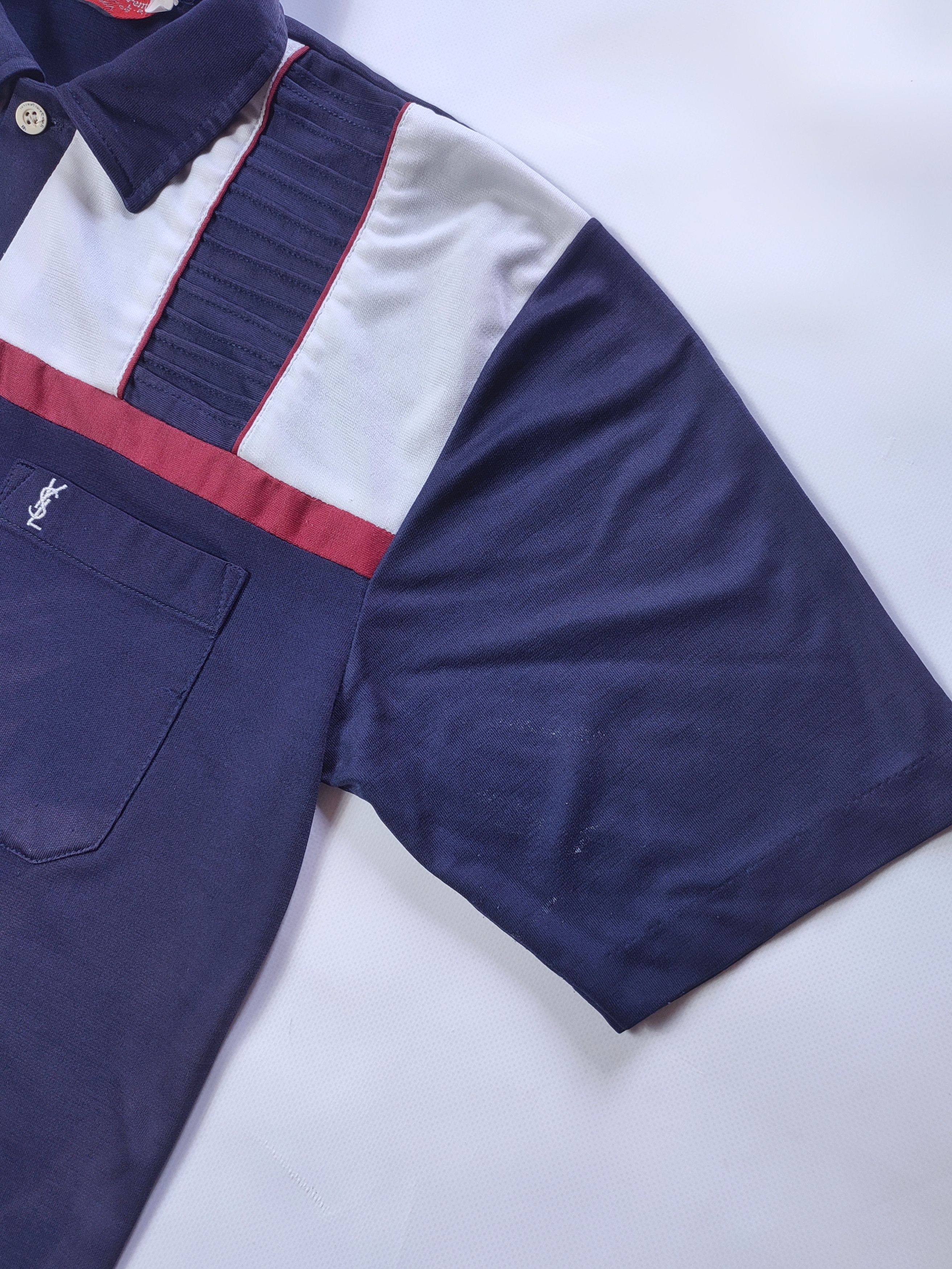 Vintage 80's YSL vintage sport polo t-shirt faded Size US L / EU 52-54 / 3 - 5 Thumbnail