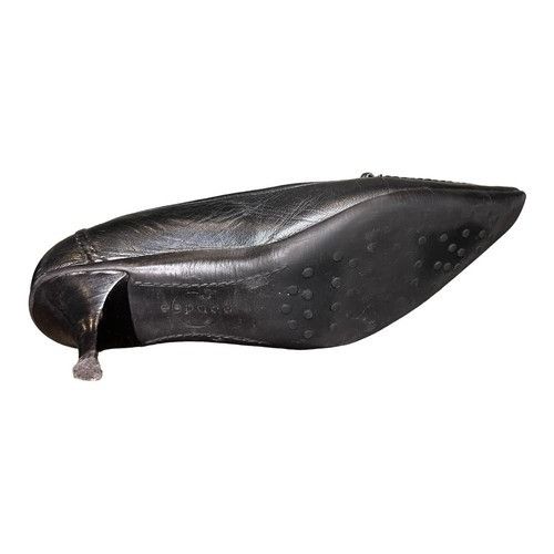 Stuart Weitzman STUART Weitzman Black Grey Pumps 2” Heeled Shoes Bow Size 9M Size US 9 / IT 39 - 10 Thumbnail