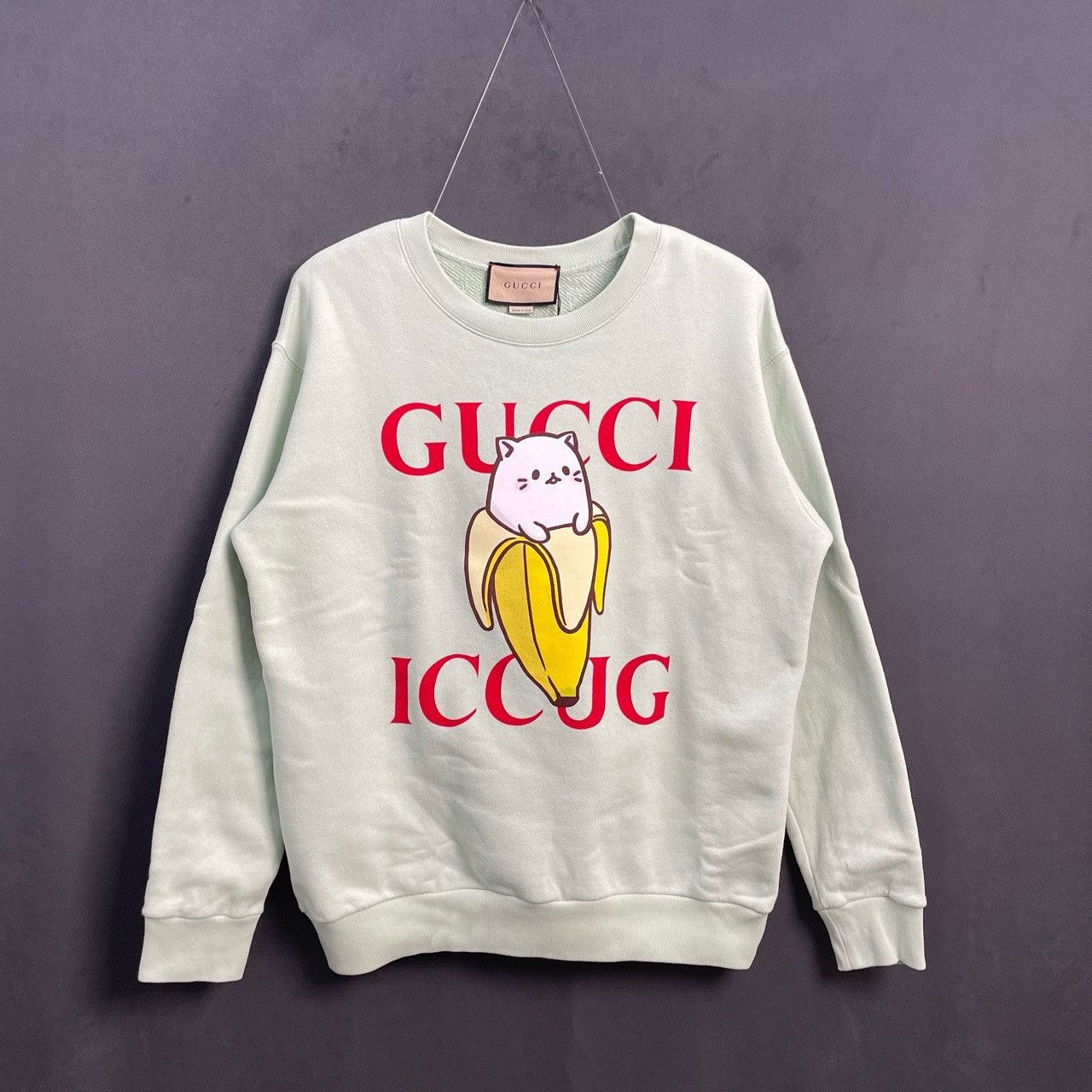 Gucci Gucci Green banana kitten sweatshirt 2501-Nextarrow Size US XS / EU 42 / 0 - 1 Thumbnail