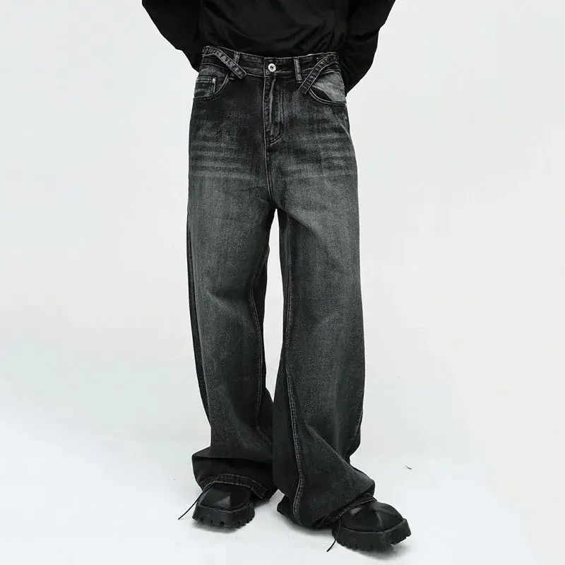 Japanese Brand Streetwear Straight Tube Wide Leg y2k Jeans Pants Size US 30 / EU 46 - 1 Thumbnail