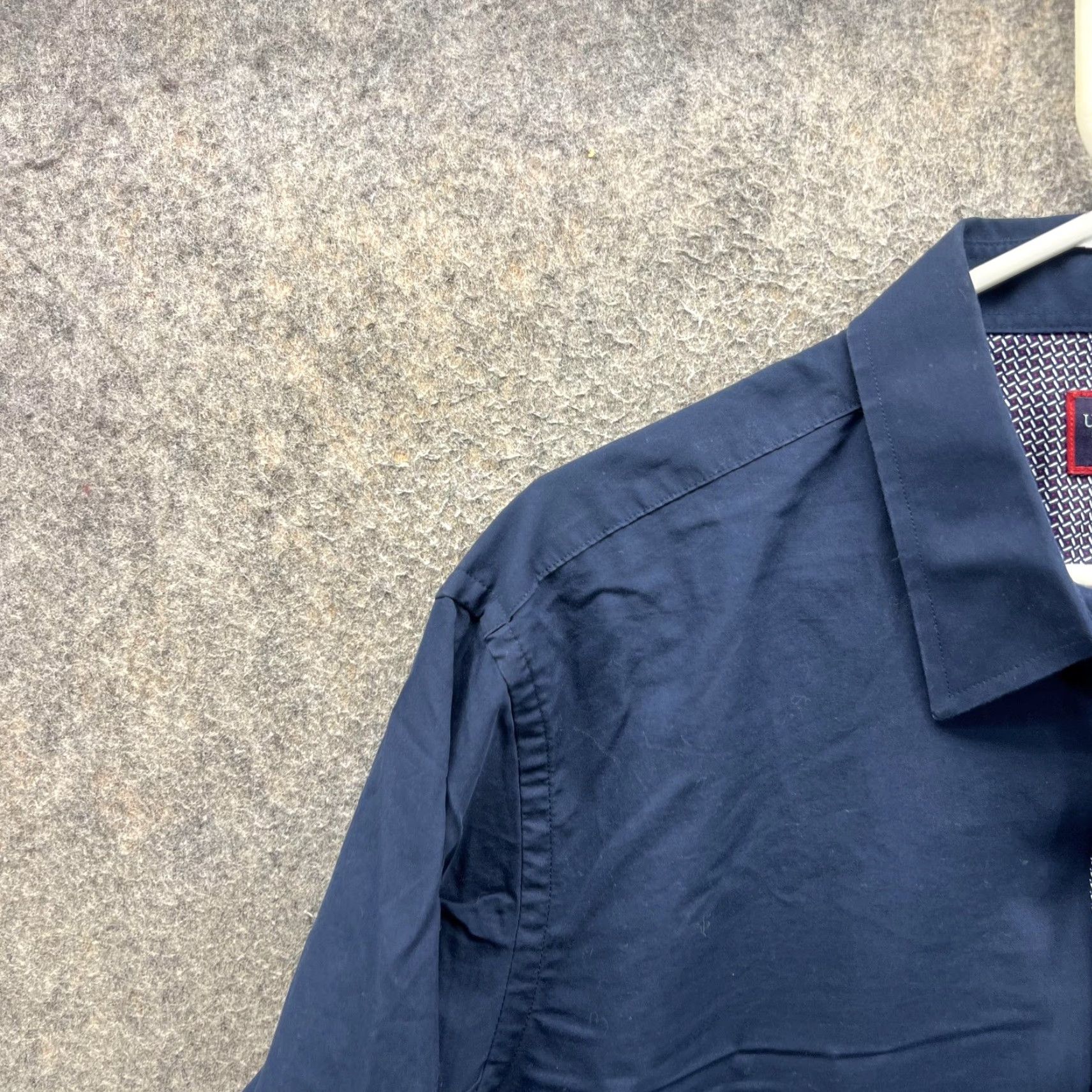 UNTUCKit UNTUCKit Shirt Mens Large Blue Solid Long Sleeve Button Front Slim Fit Casual Size US L / EU 52-54 / 3 - 7 Thumbnail