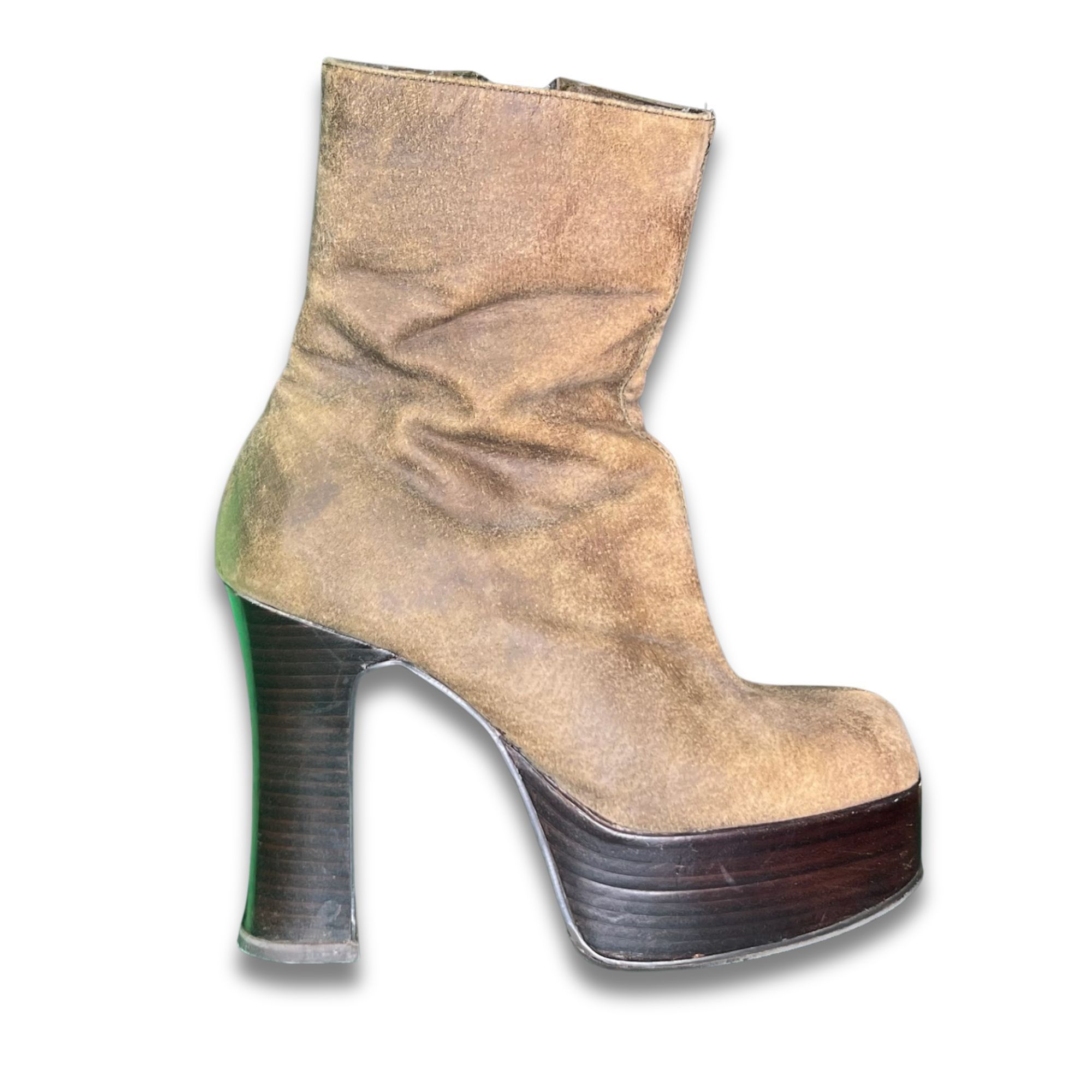 Chinese Laundry Chinese Laundry Brown Suede Platform Ankle Boots With Chunky Size US 8 / IT 38 - 10 Thumbnail
