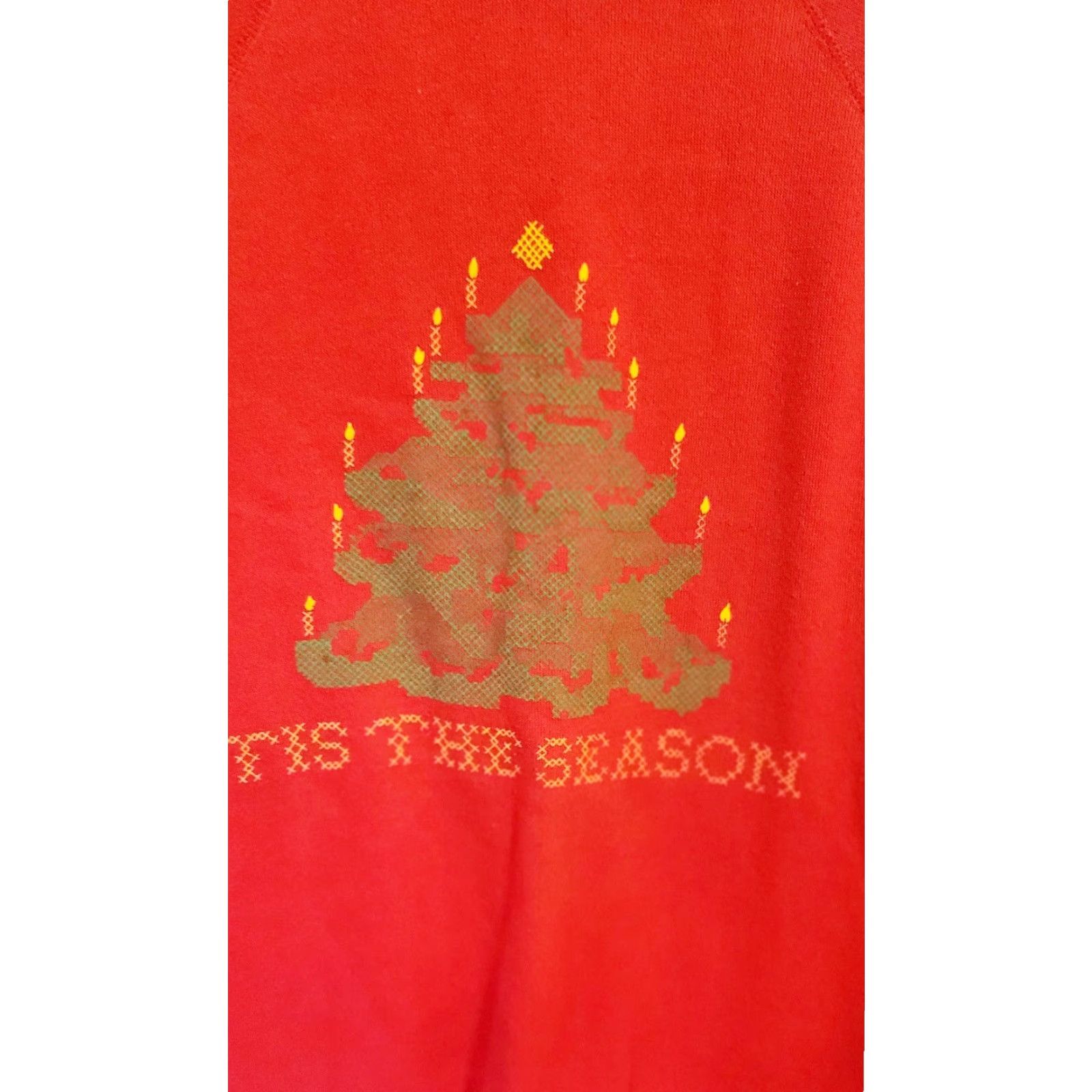 Tultex VINTAGE Tultex Red Christmas Sweatshirt Shirt XL Unisex Adults Crew Neck Long Sleeve Pullover Graphic Print Shirt Size US XL / EU 56 / 4 - 2 Thumbnail