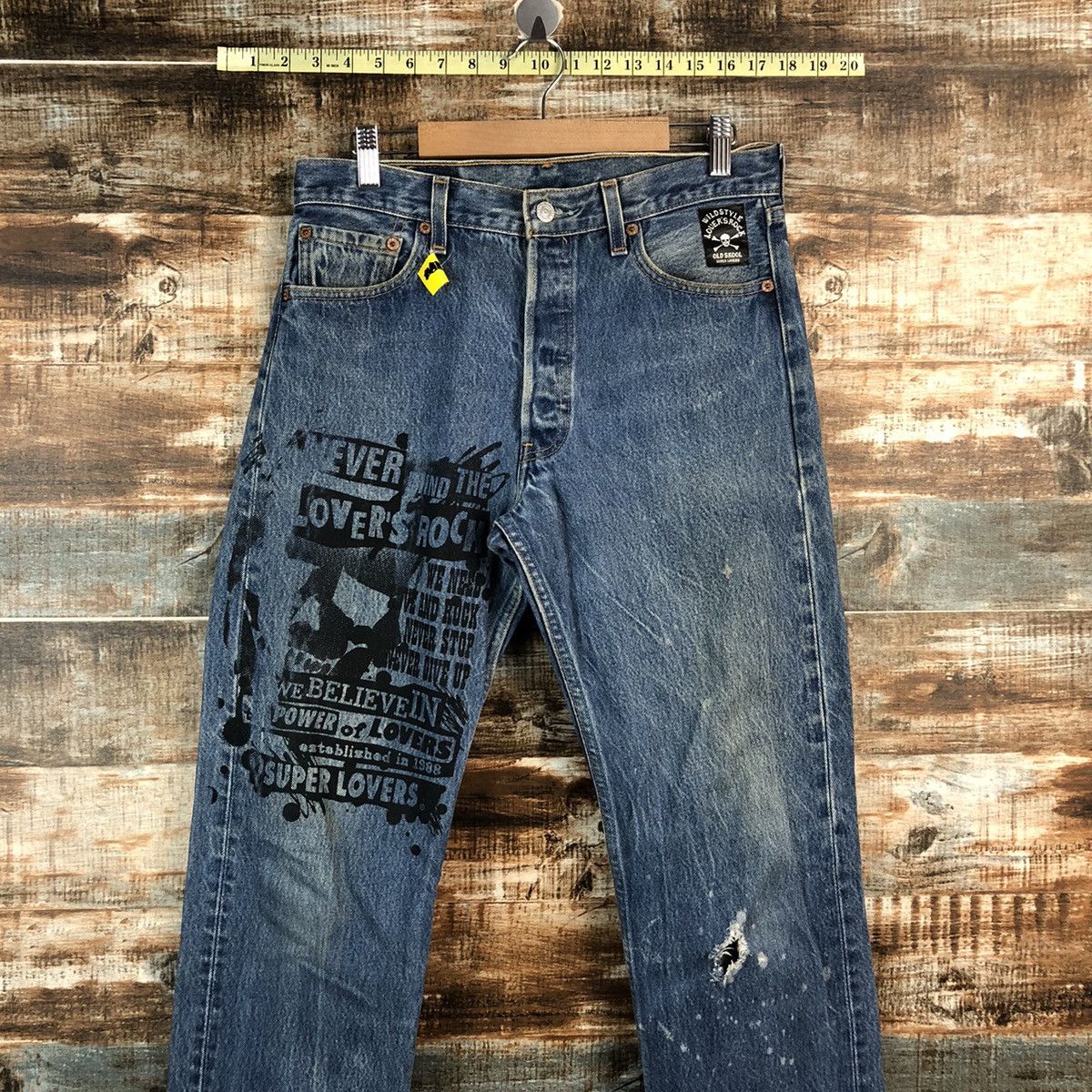 Levi's DL Levis 501 X Wildstyle super Lovers Rock denim #A2620 Size US 31 - 2 Thumbnail
