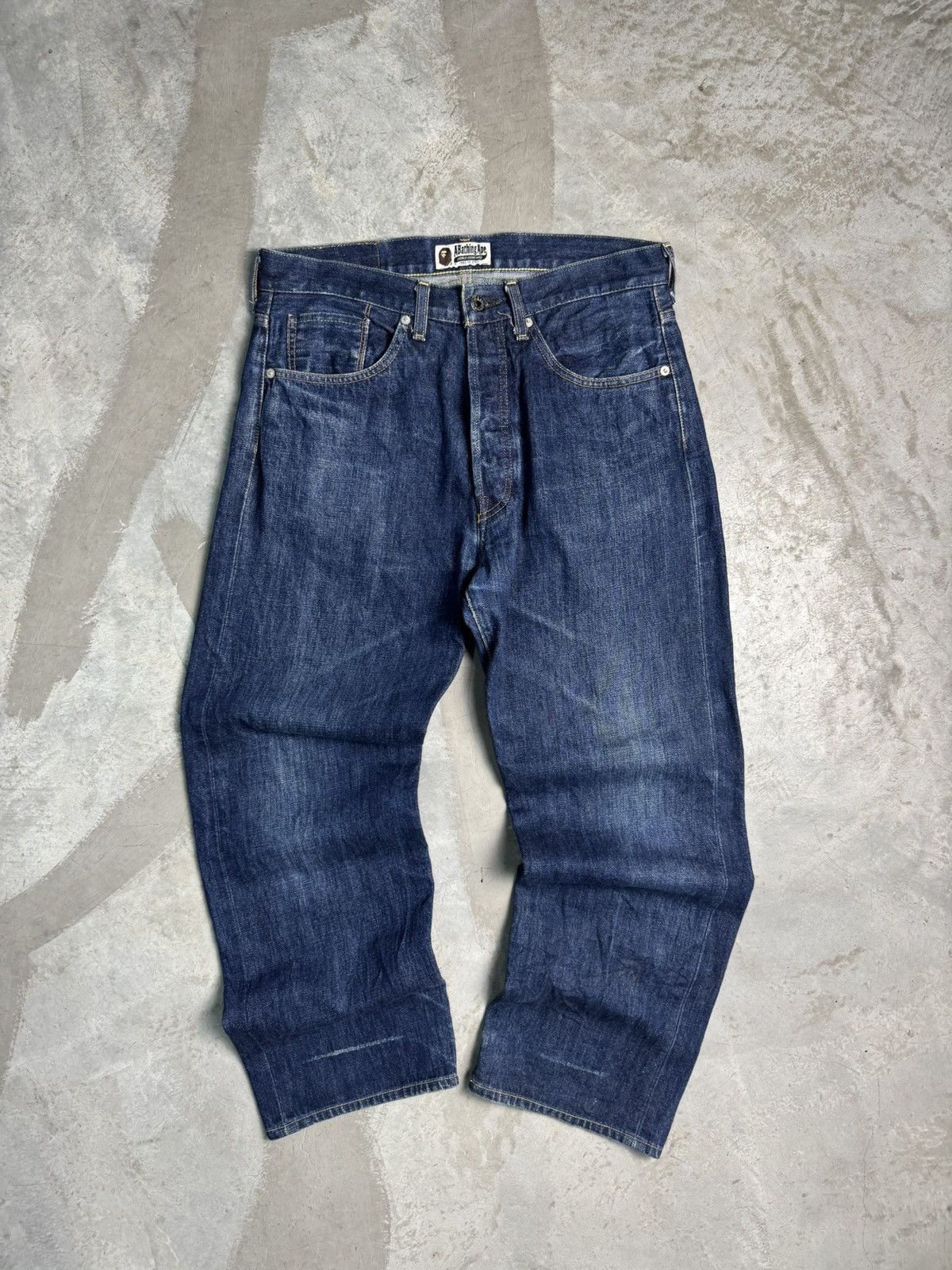 Bape Vintage Bathing Ape selvedge denim 🦍 Size US 33 - 2 Thumbnail
