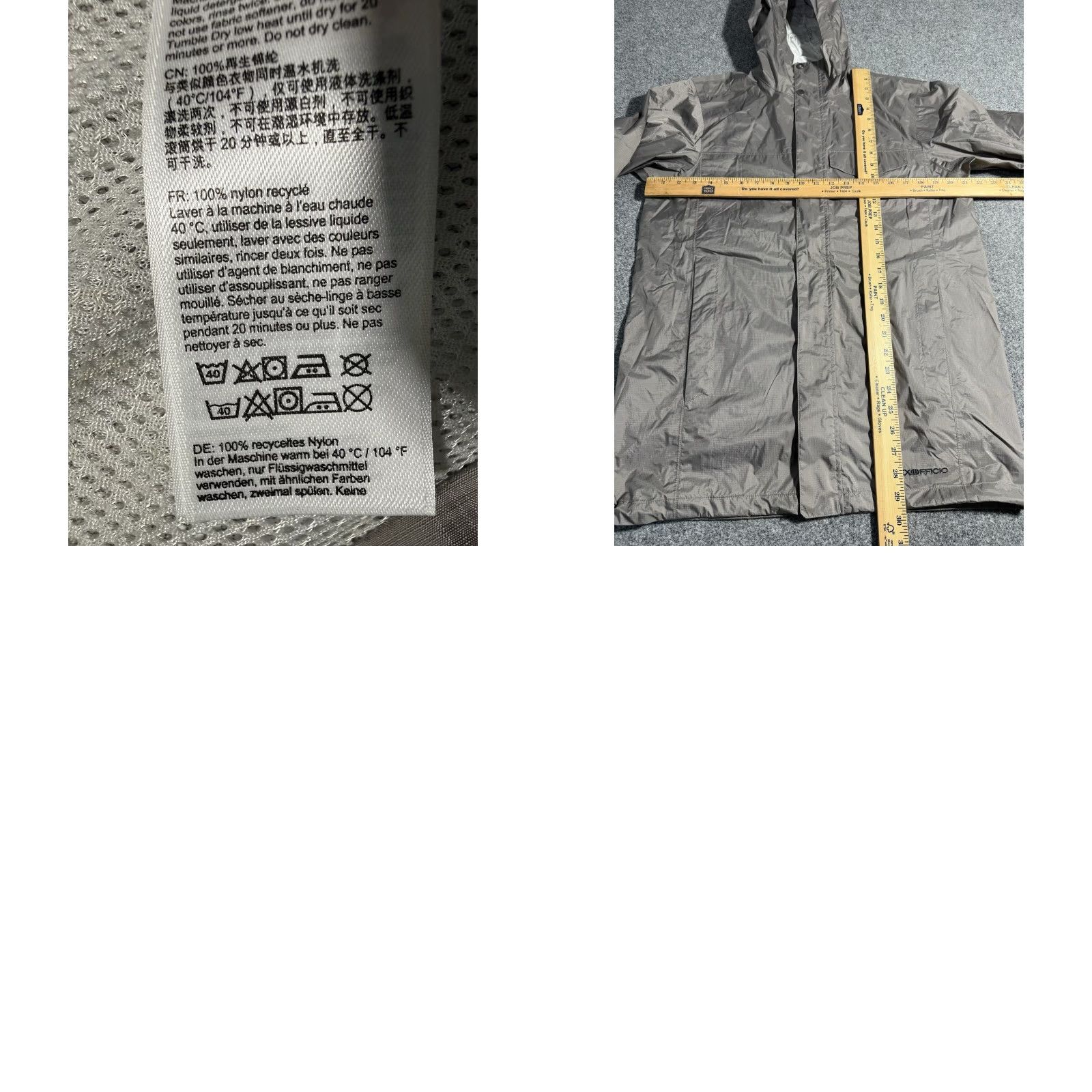 ExOfficio ExOfficio Jacket Men Hooded Rain Coat Full Zip Water Resistant Gray Size S Long Nylon Windbreaker Casual Travel Mens Size US S / EU 44-46 / 1 - 8 Thumbnail