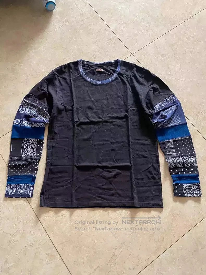 kapital long tee cashew flower sleeve.