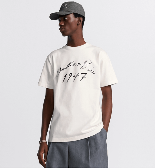 Dior o1w1db10525 493J69 Relaxed-Fit T-Shirt in White Size US L / EU 52-54 / 3 - 4 Thumbnail