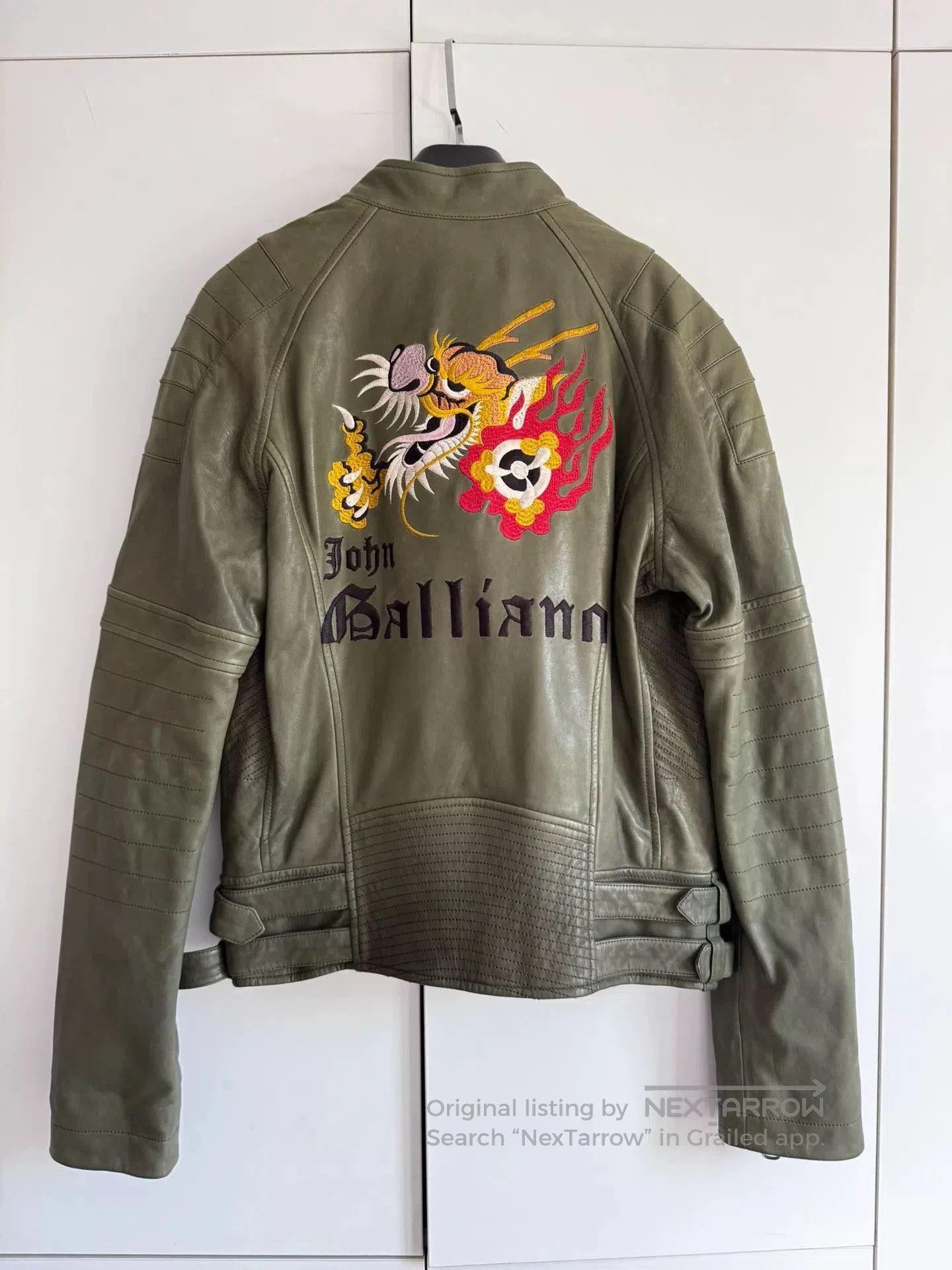 John Galliano John Galliano Dragon Embroidery Leather Jacket. Size US S / EU 44-46 / 1 - 1 Thumbnail