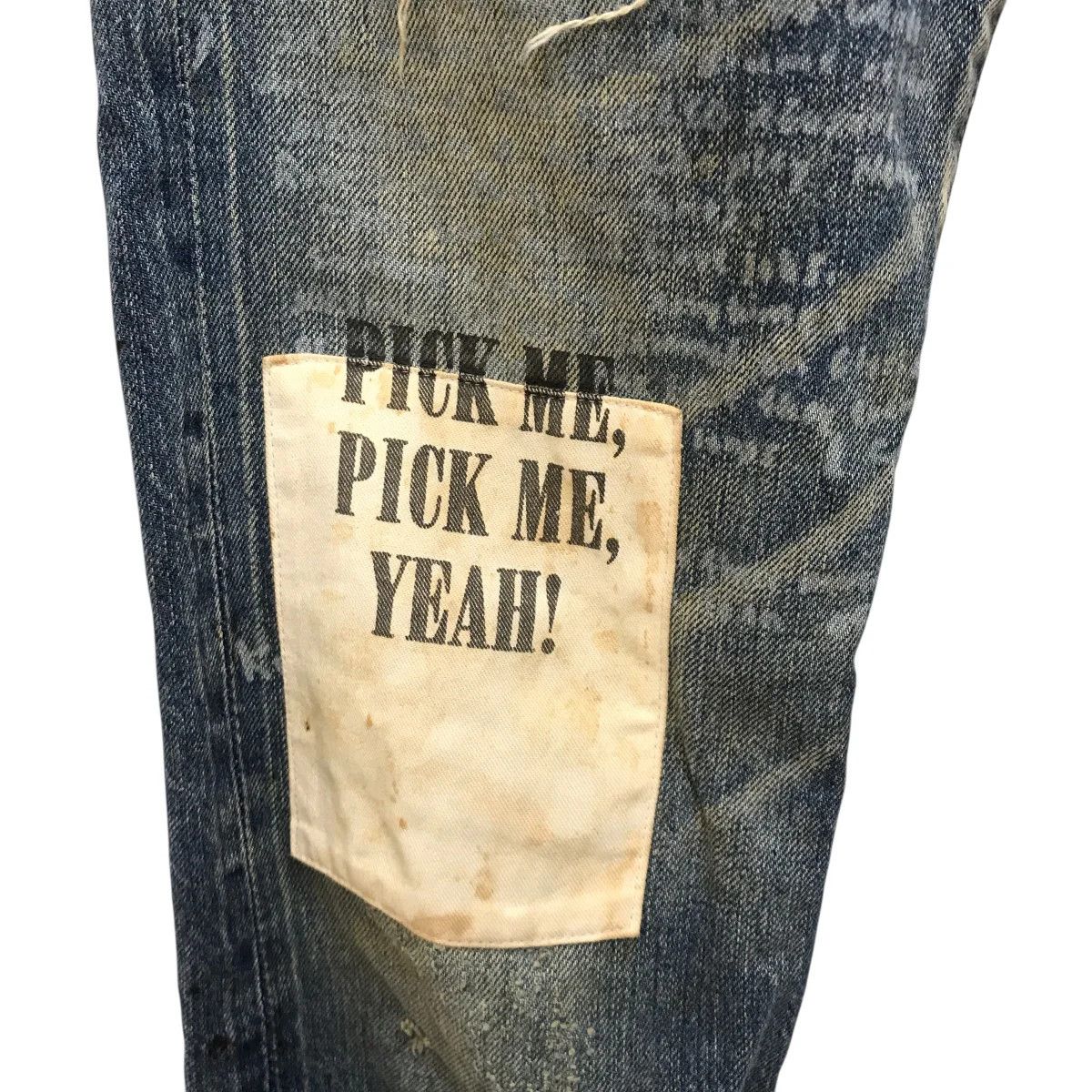 Hysteric Glamour Archive Nirvana Patchwork Studded Denim Pants Size US 28 / EU 44 - 8 Thumbnail