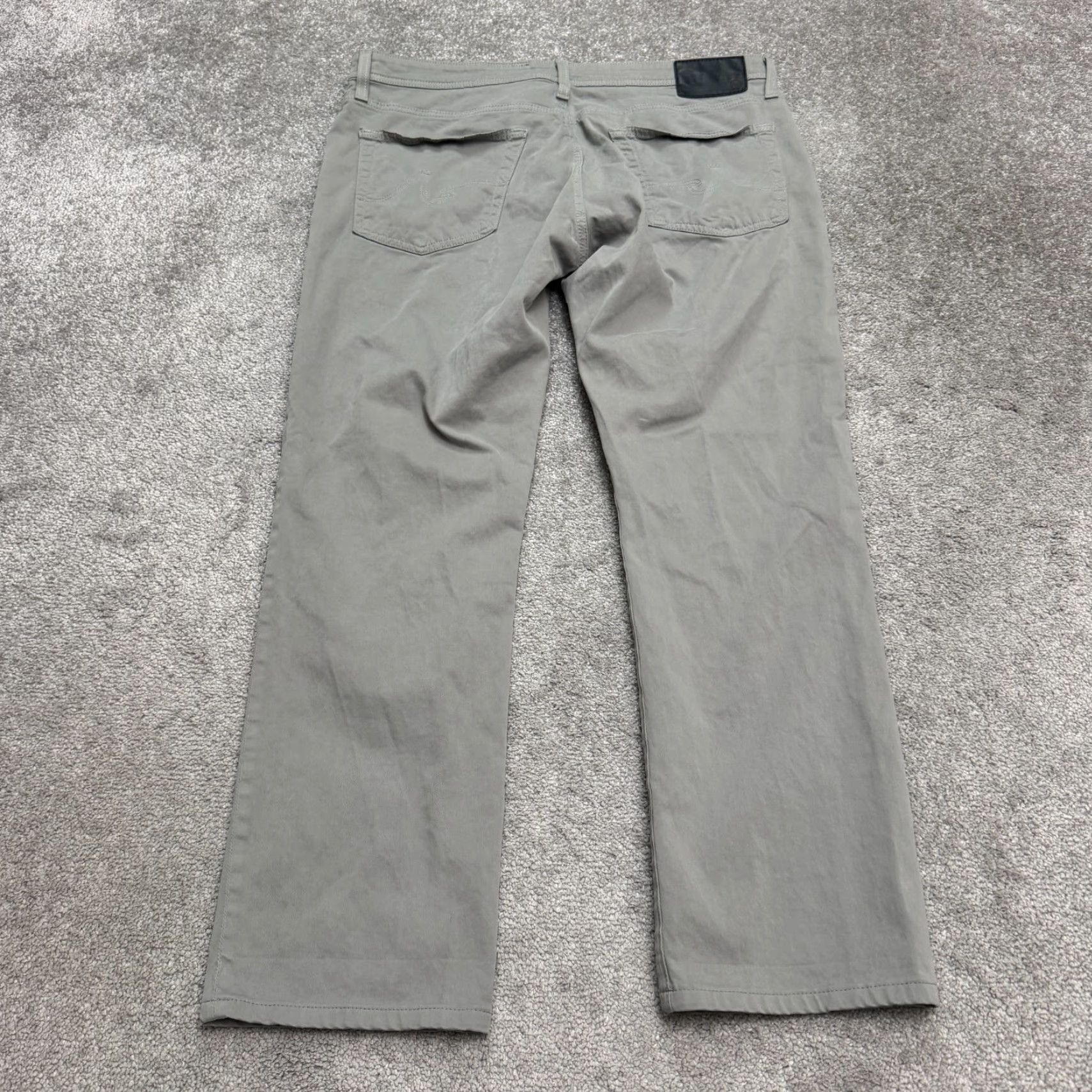 Vintage AG Adriano Goldschmied The Everett Slim Straight Chino Pants Mens 36x34 Gray Size US 36 / EU 52 - 2 Thumbnail