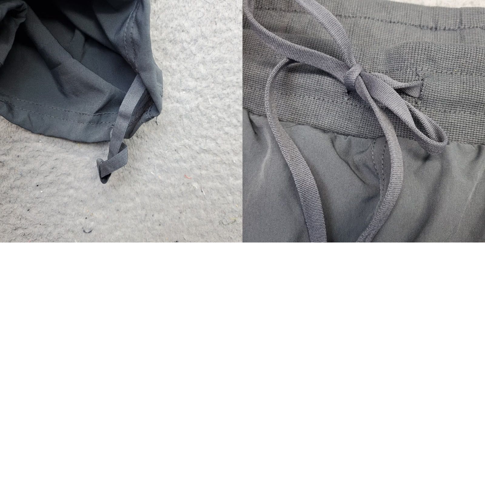 Vintage Ultra Performance Crop Pants Womens 1X Gray Ruched Stretch Drawstring Waist Pockets Elastic Waist Athletic Slit Front Flat Front Cropped Casual Travel Size 40" / US 18 - 8 Thumbnail