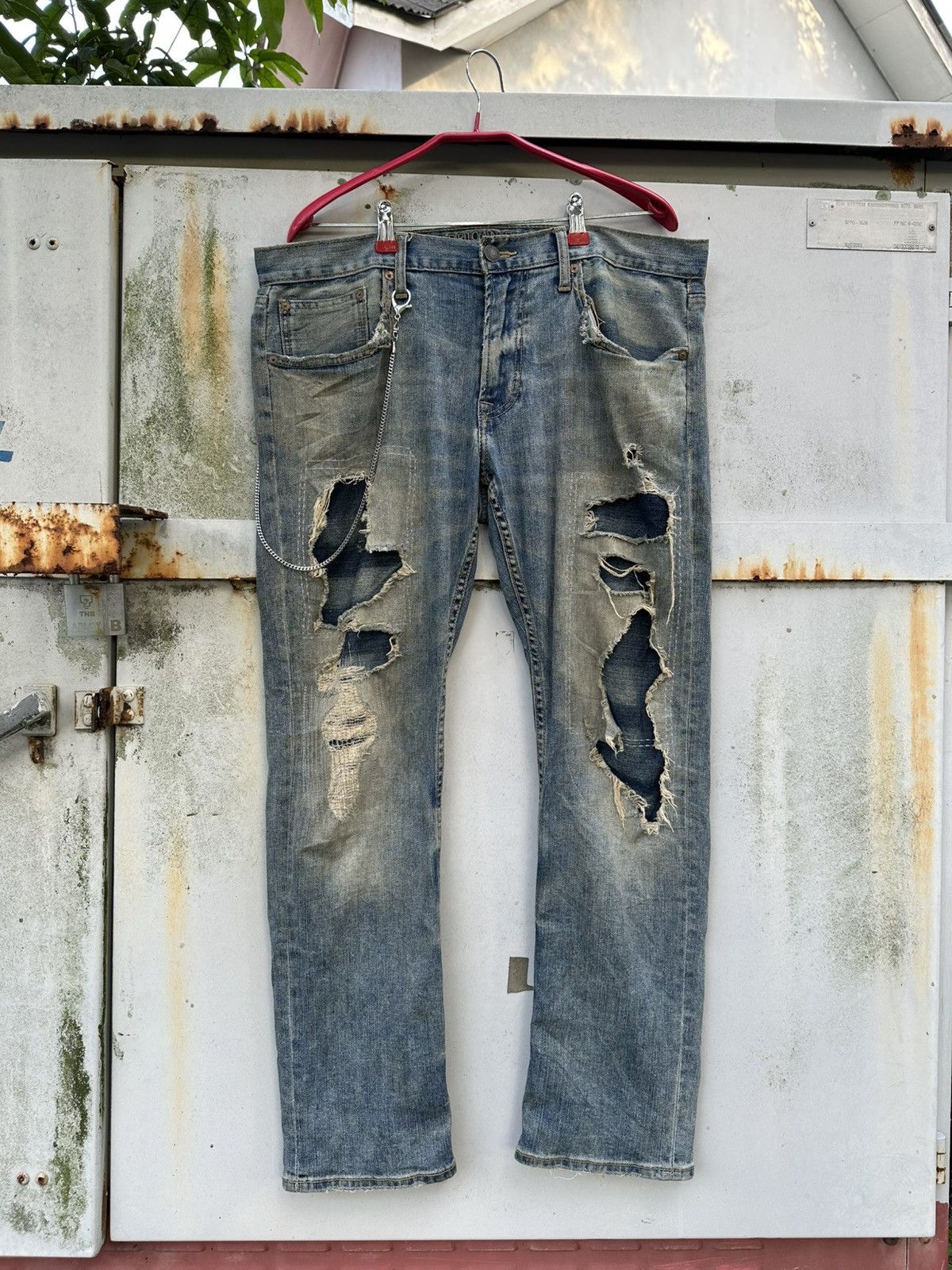 Vintage 👹Vintage THRASHED American Eagle Collections Straight Cut Size US 36 / EU 52 - 4 Thumbnail