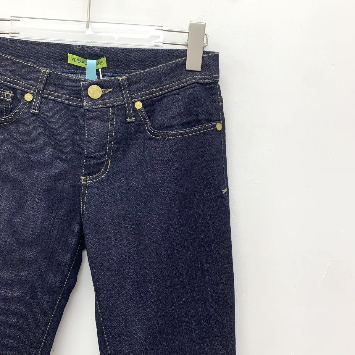Versace Versace Dark Blue Cotton Casual Denim Pants K26WX Size 27" / US 4 / IT 40 - 3 Thumbnail