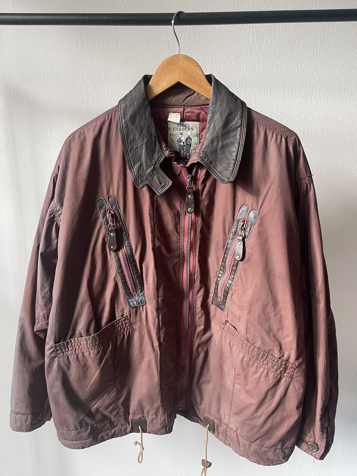 Nigel Cabourn 80s 90s Nigel Caboun Faded Flight Jacket 96 Size US L / EU 52-54 / 3 - 3 Thumbnail