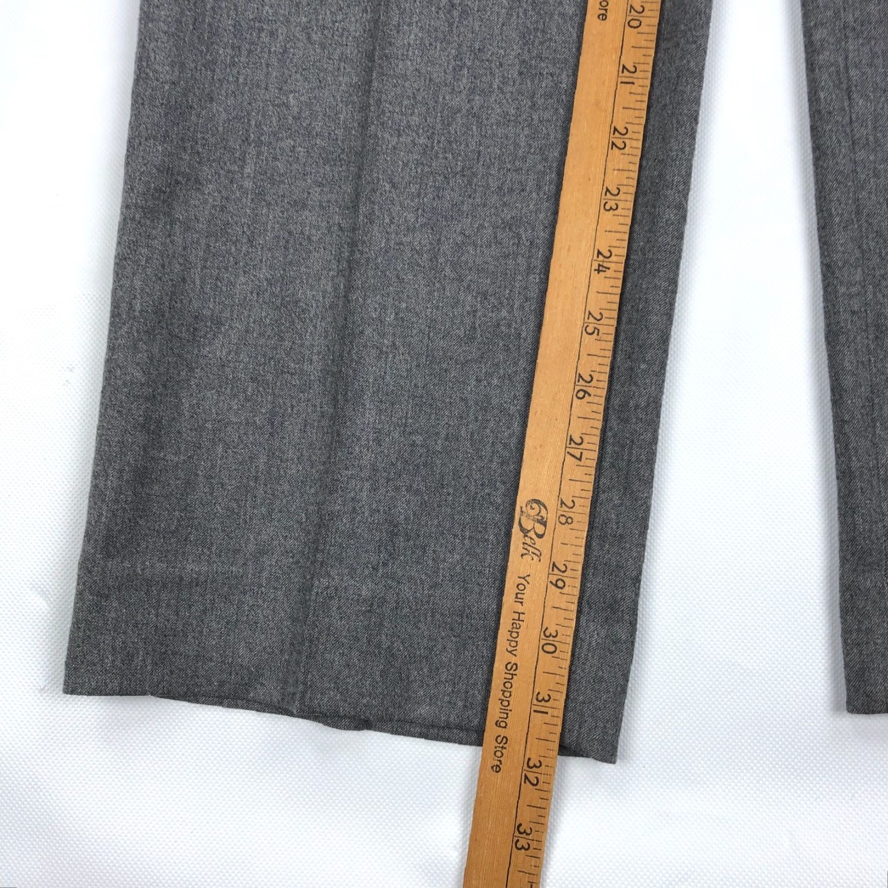 Banana Republic Banana Republic Pants 36x32 Gray Flannel Wool Trousers Tailored Slim Fit University Ivy League Dress Pants Mens Regular Slim Front Flat Front Size US 36 / EU 52 - 2 Thumbnail