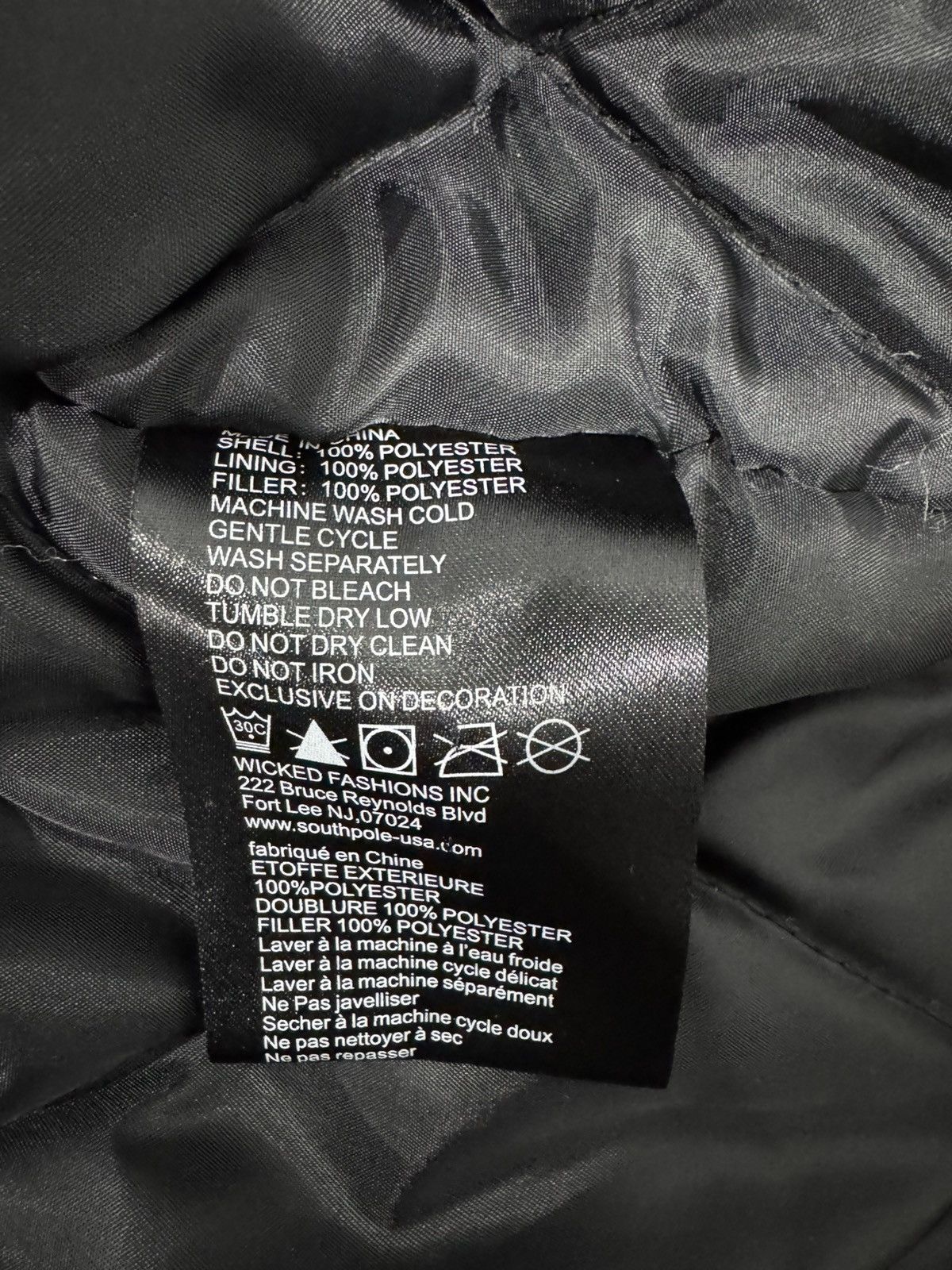 Southpole Vintage South Pole Bomber Quilted Jacket Size Medium Black Size US M / EU 48-50 / 2 - 7 Thumbnail
