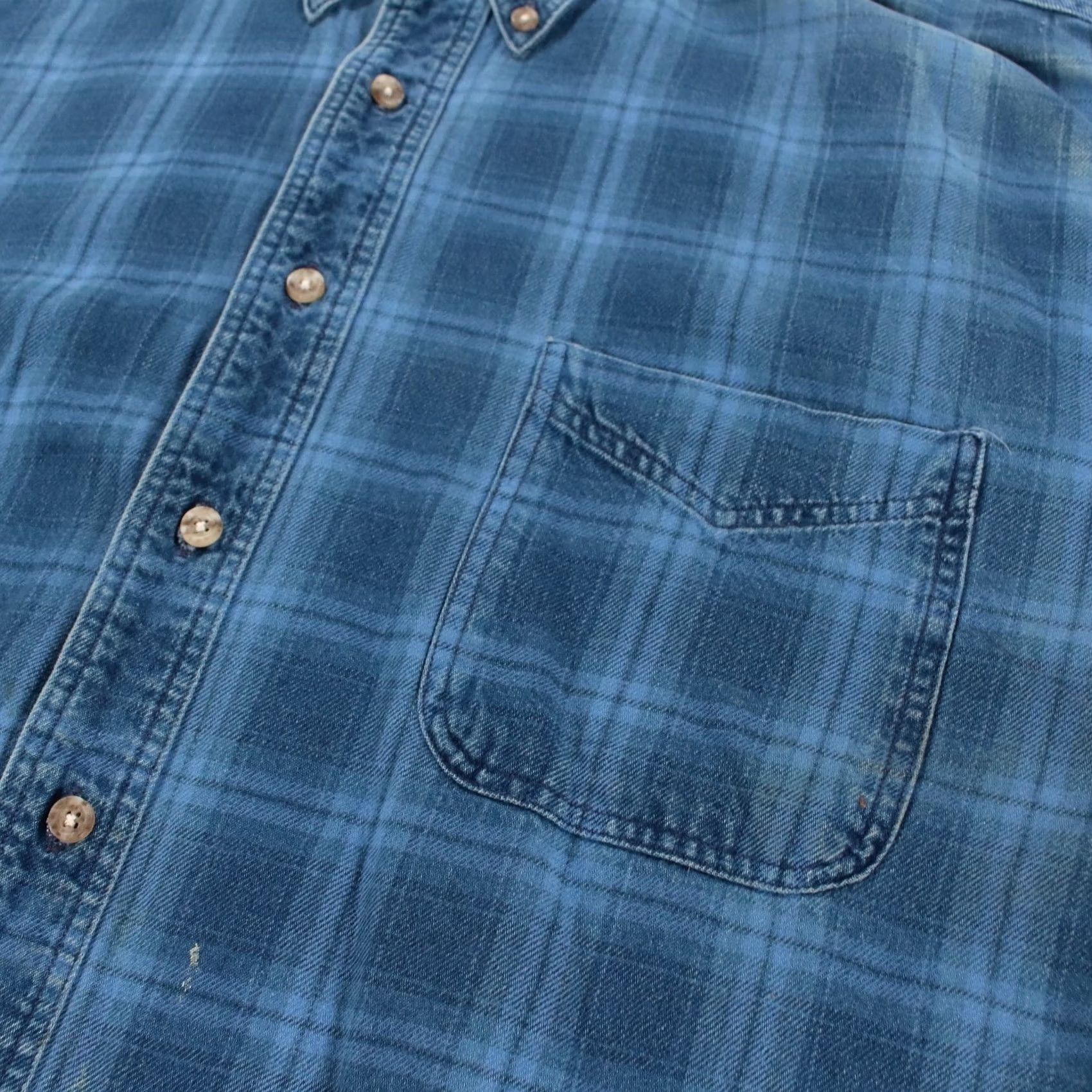 Vintage vtg 90s LL BEAN flannel shirt LARGE TALL cotton plaid checks usa grunge indie Size US L / EU 52-54 / 3 - 3 Thumbnail