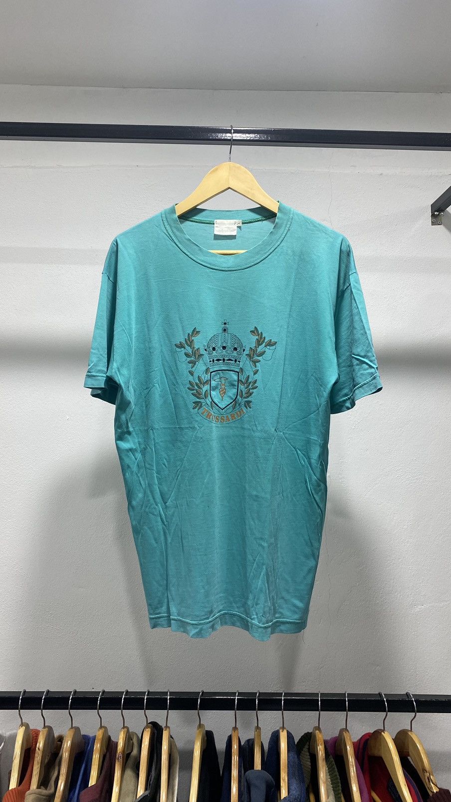 Trussardi × Vintage 💥Rare Trussardy Italy Graphic Logo Cross Size US S / EU 44-46 / 1 - 1 Thumbnail