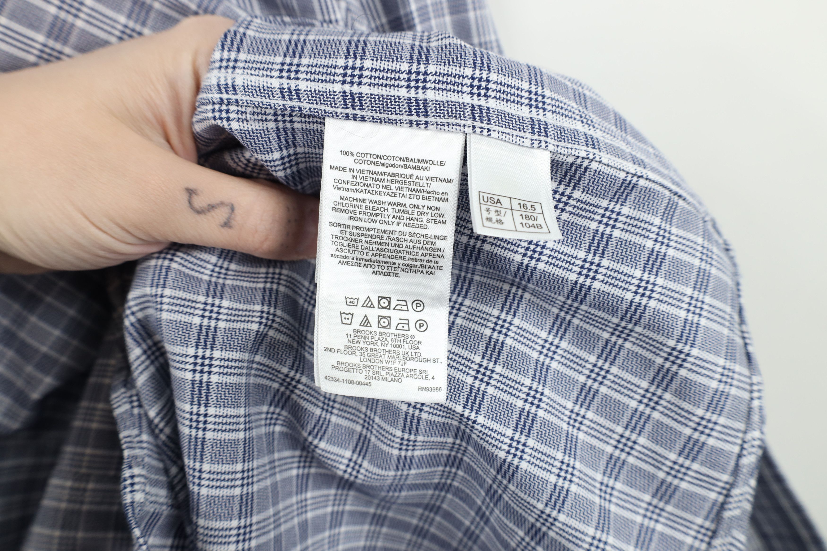 Brooks Brothers × Vintage Vintage Brooks Brothers Non Iron Collared Button Shirt Plaid Size US M / EU 48-50 / 2 - 9 Thumbnail