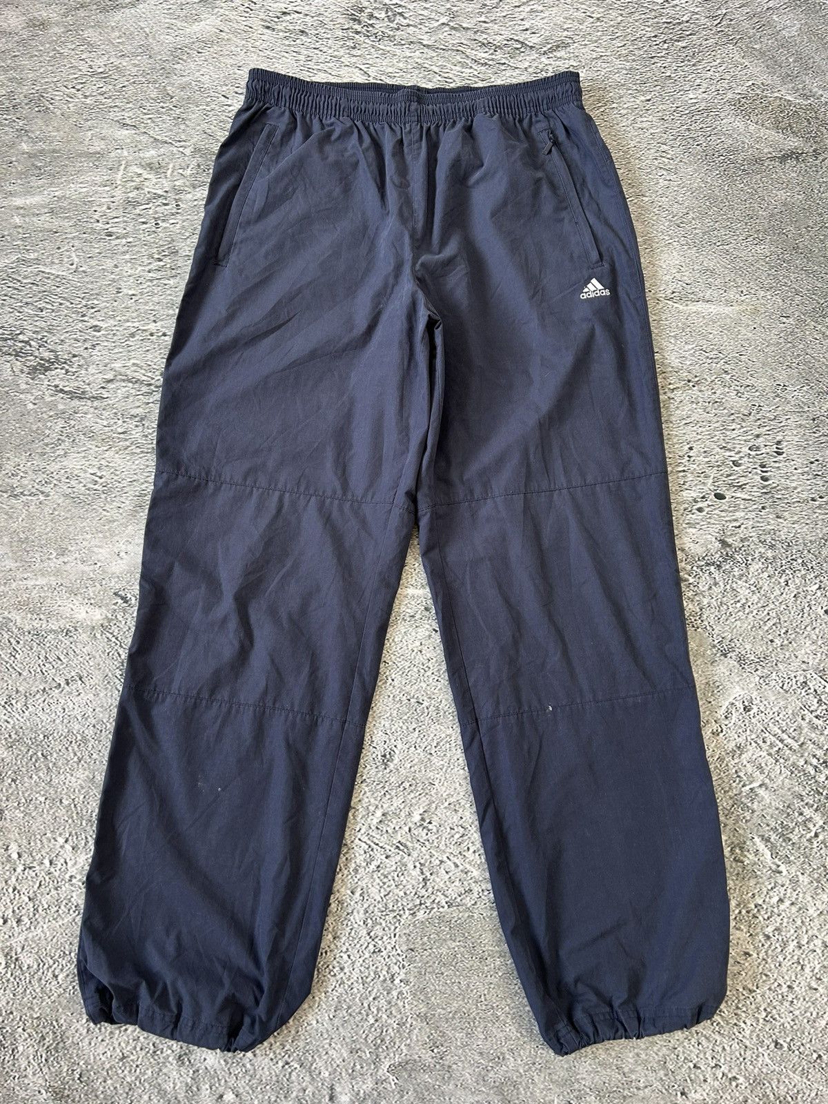 Adidas Adidas vintage navy nylon track pants baggy small logo 2000s Size US 32 / EU 48 - 1 Thumbnail