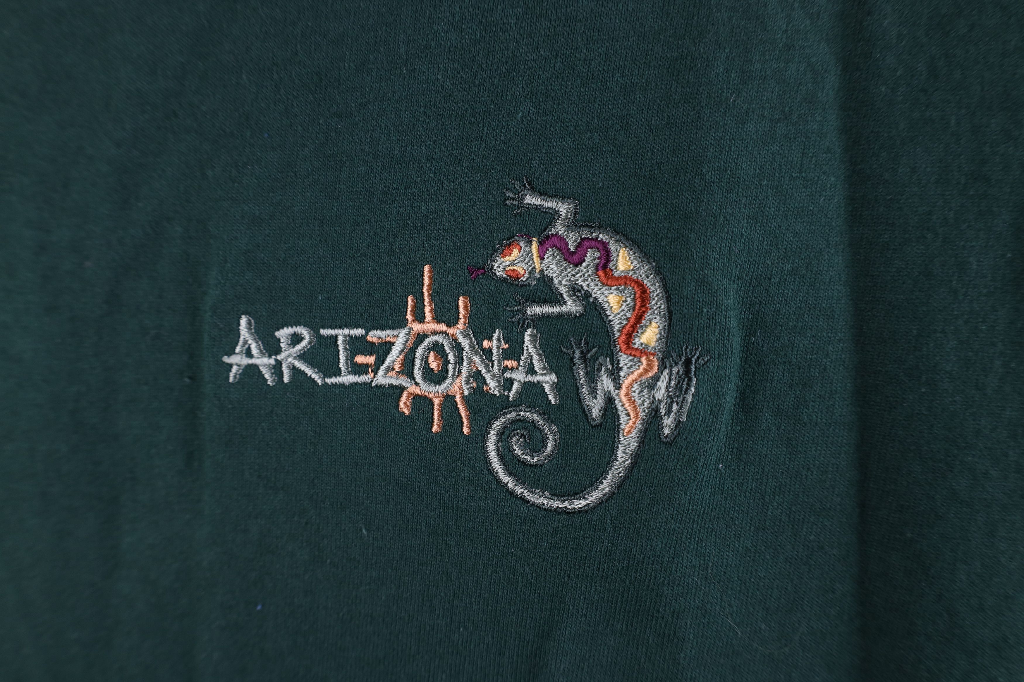 Vintage Vintage 90s Streetwear Spell Arizona Lizard T-Shirt Green Size US L / EU 52-54 / 3 - 4 Thumbnail